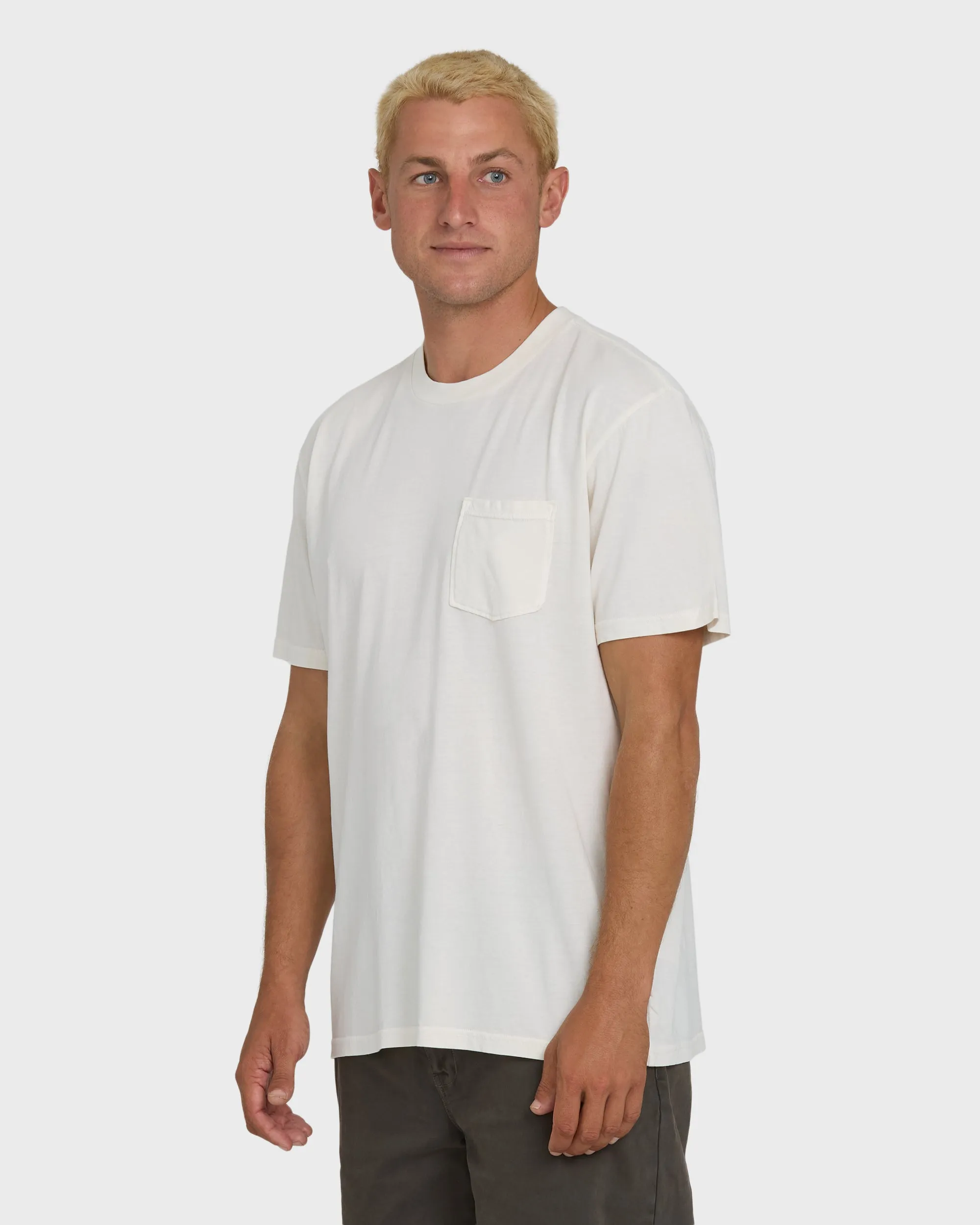 Essential Wave Washed Premium Short Sleeve Pocket Tee - Off White sold by Billabong product image thumbnail 3