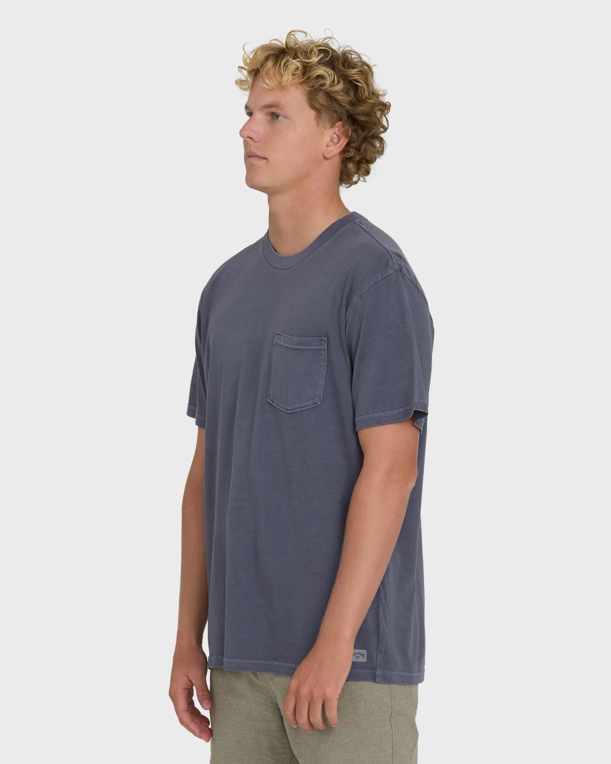 Essential Wave Washed Premium Short Sleeve Pocket Tee - Graystone sold by Billabong product image thumbnail 3