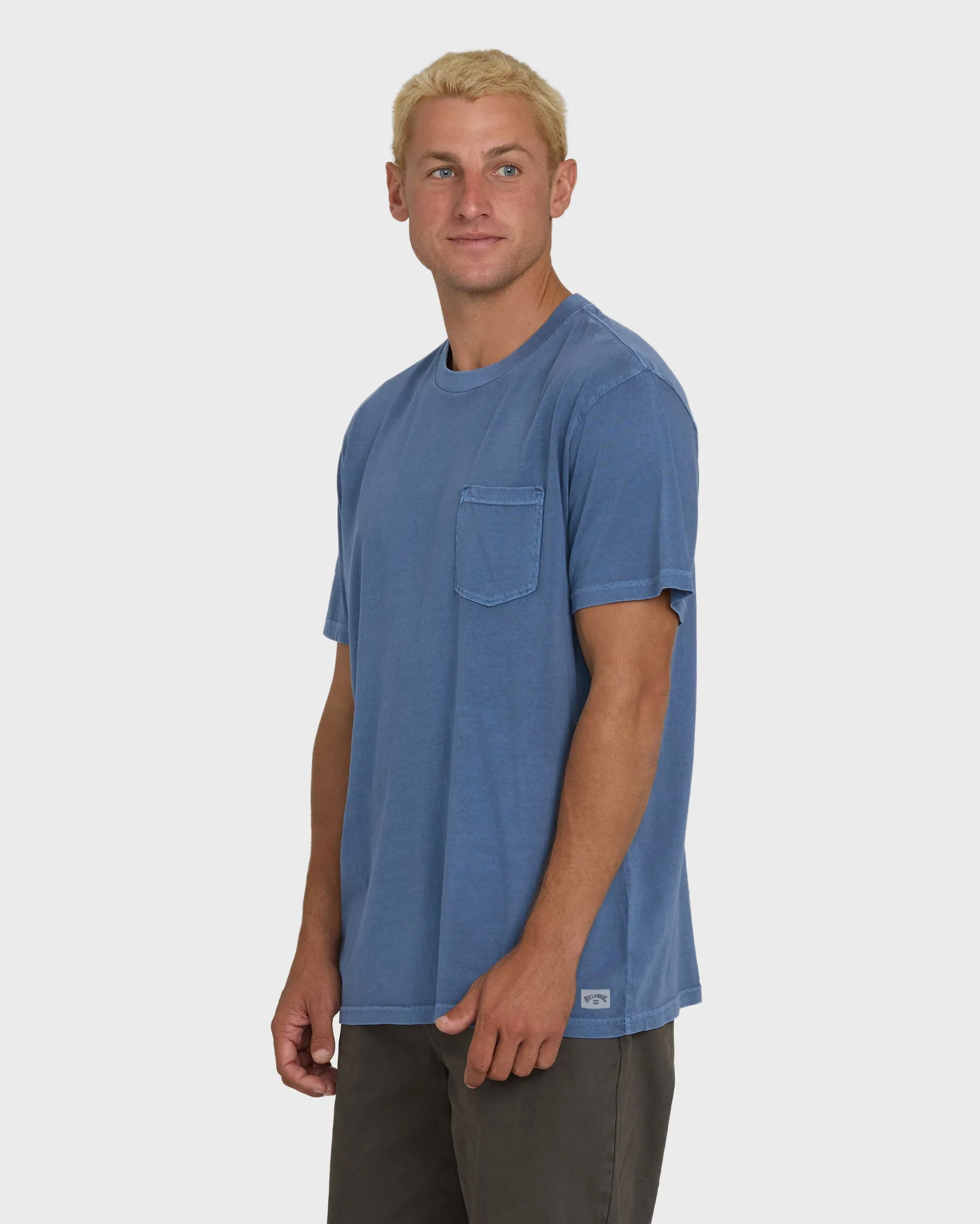 Essential Wave Washed Premium Short Sleeve Pocket Tee - Blue Horizon sold by Billabong product image thumbnail 3