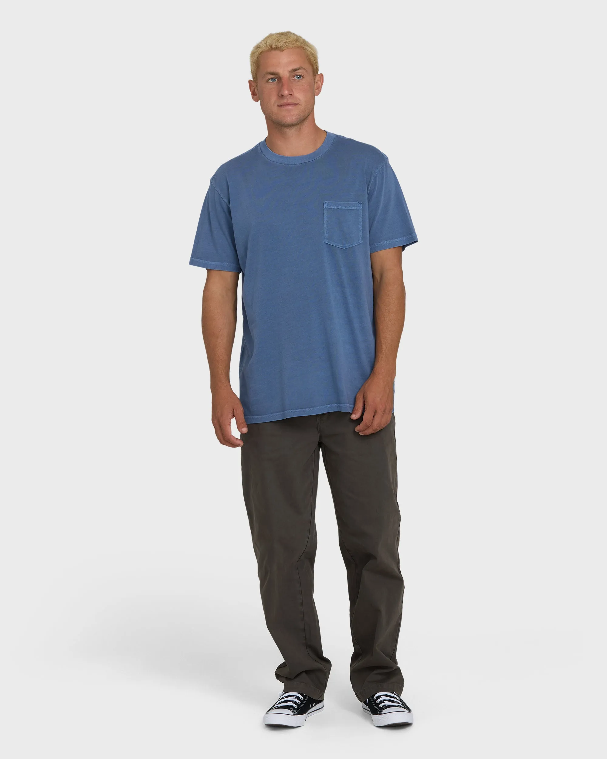 Essential Wave Washed Premium Short Sleeve Pocket Tee - Blue Horizon sold by Billabong product image thumbnail 4