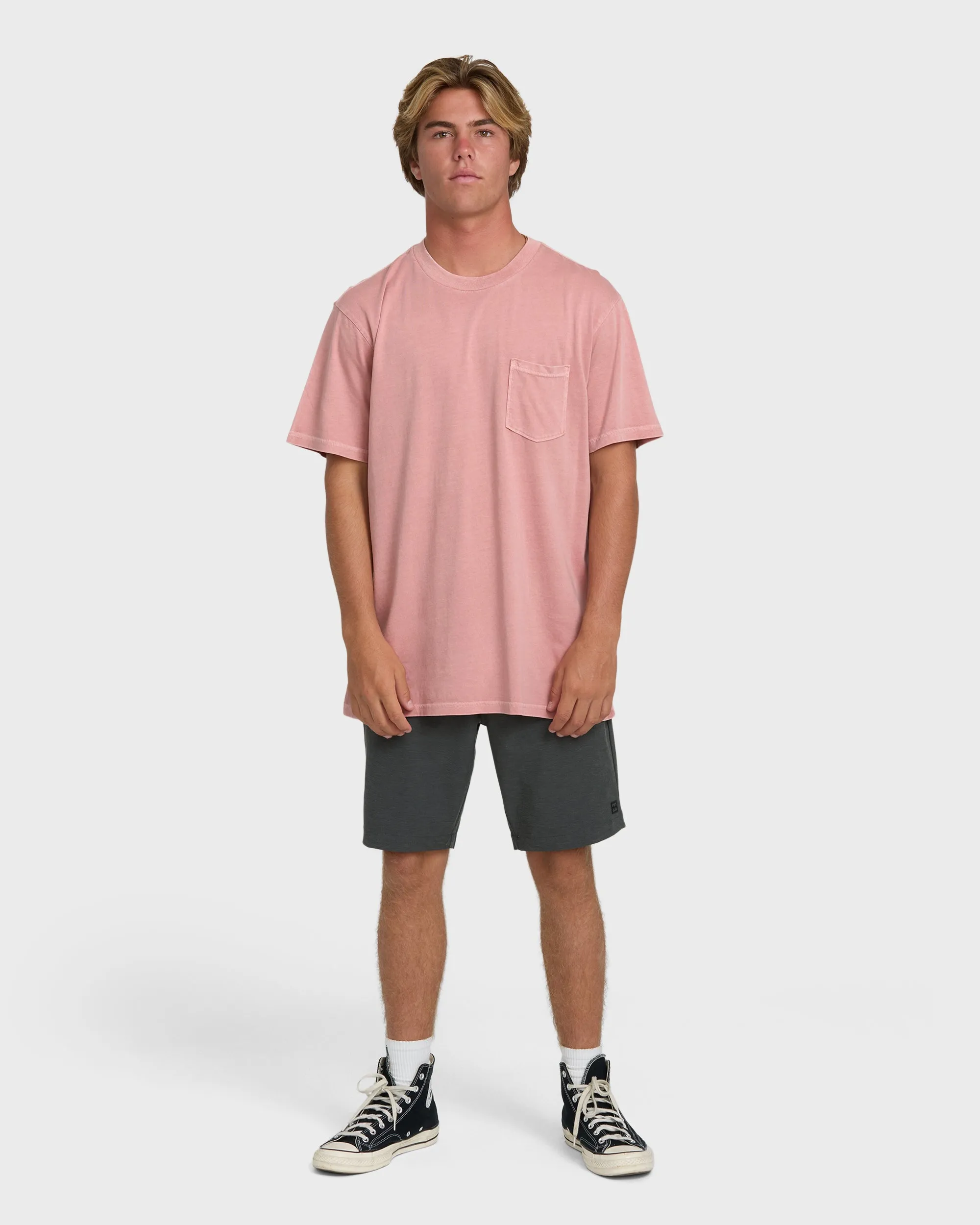 Essential Wave Washed Premium Short Sleeve Pocket Tee - Ash Rose sold by Billabong product image thumbnail 4