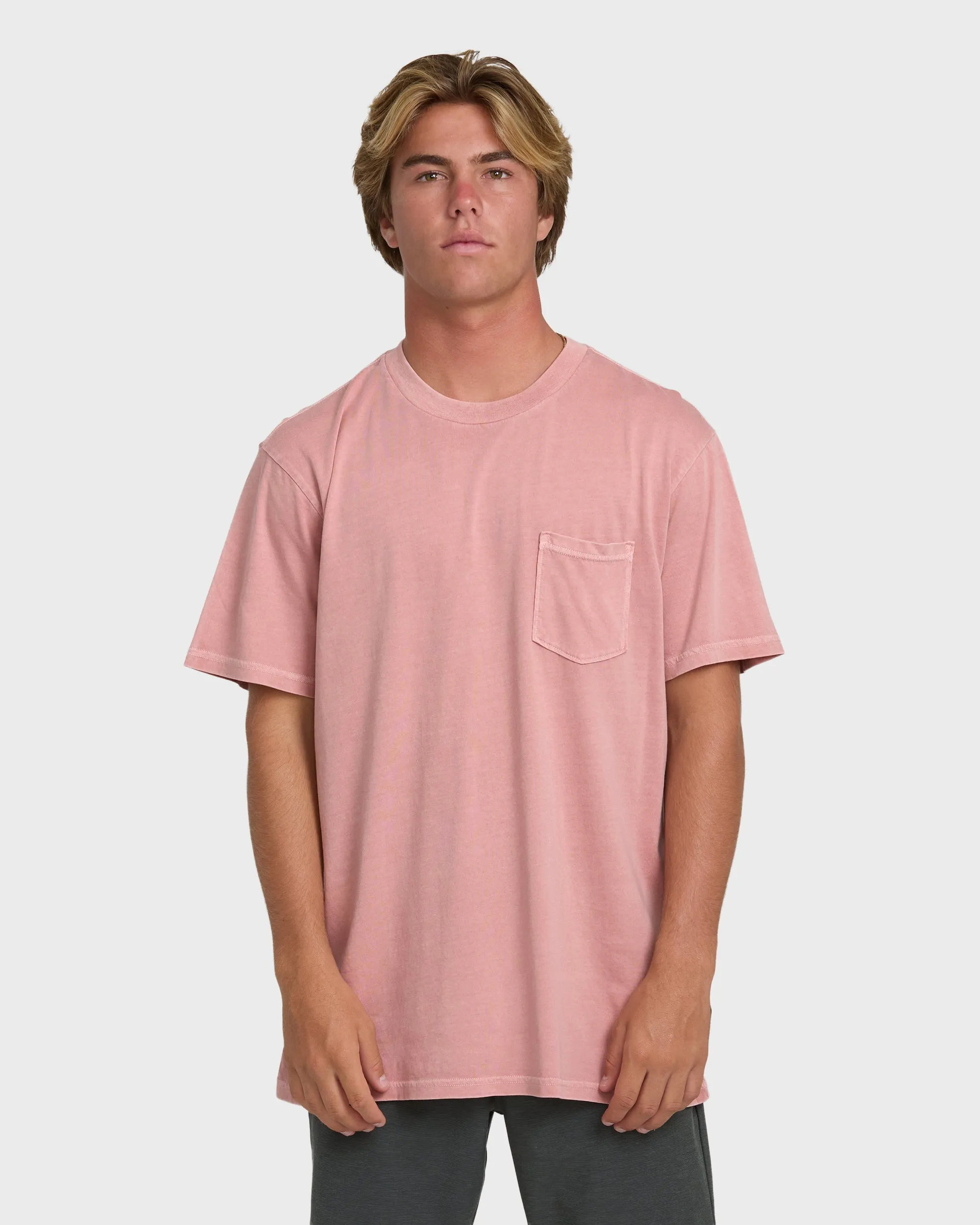 Essential Wave Washed Premium Short Sleeve Pocket Tee - Ash Rose sold by Billabong