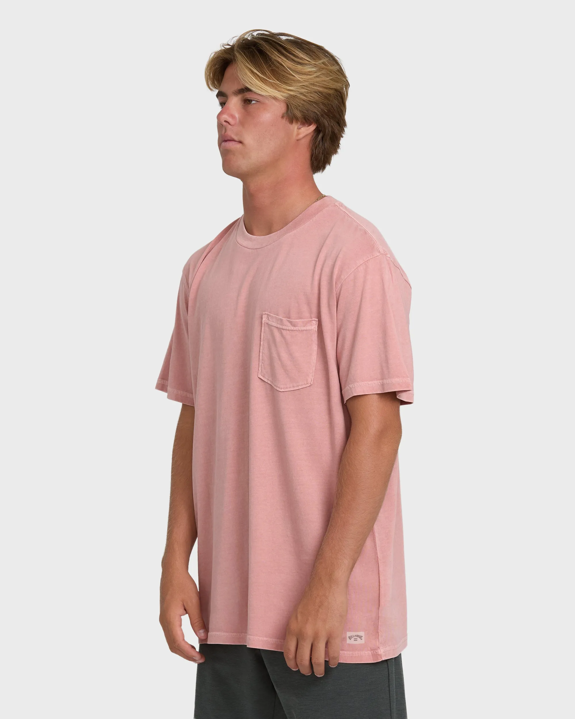 Essential Wave Washed Premium Short Sleeve Pocket Tee - Ash Rose sold by Billabong product image thumbnail 3
