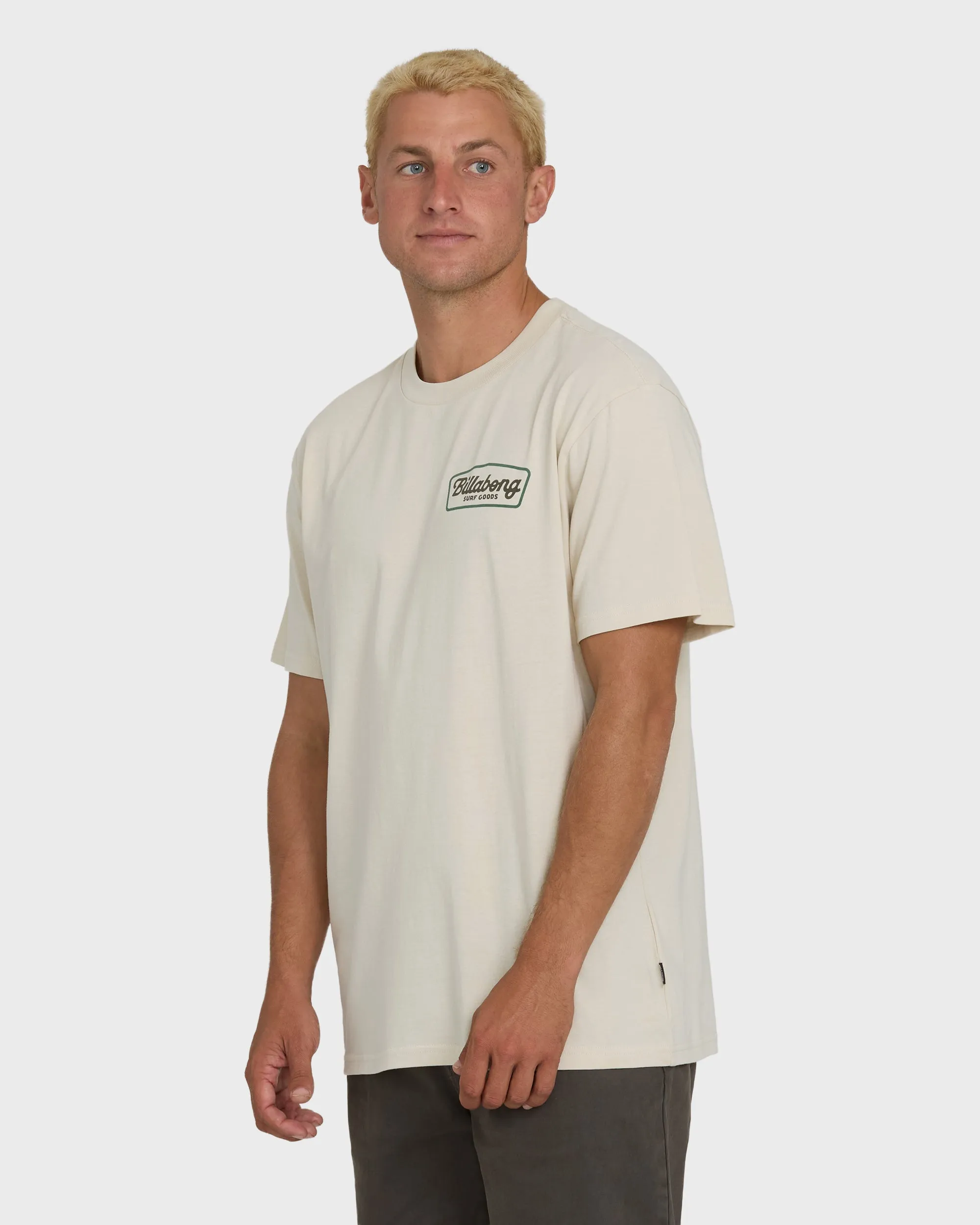 Off Duty Premium Short Sleeve Knit T-Shirt - Oatmeal sold by Billabong product image thumbnail 3