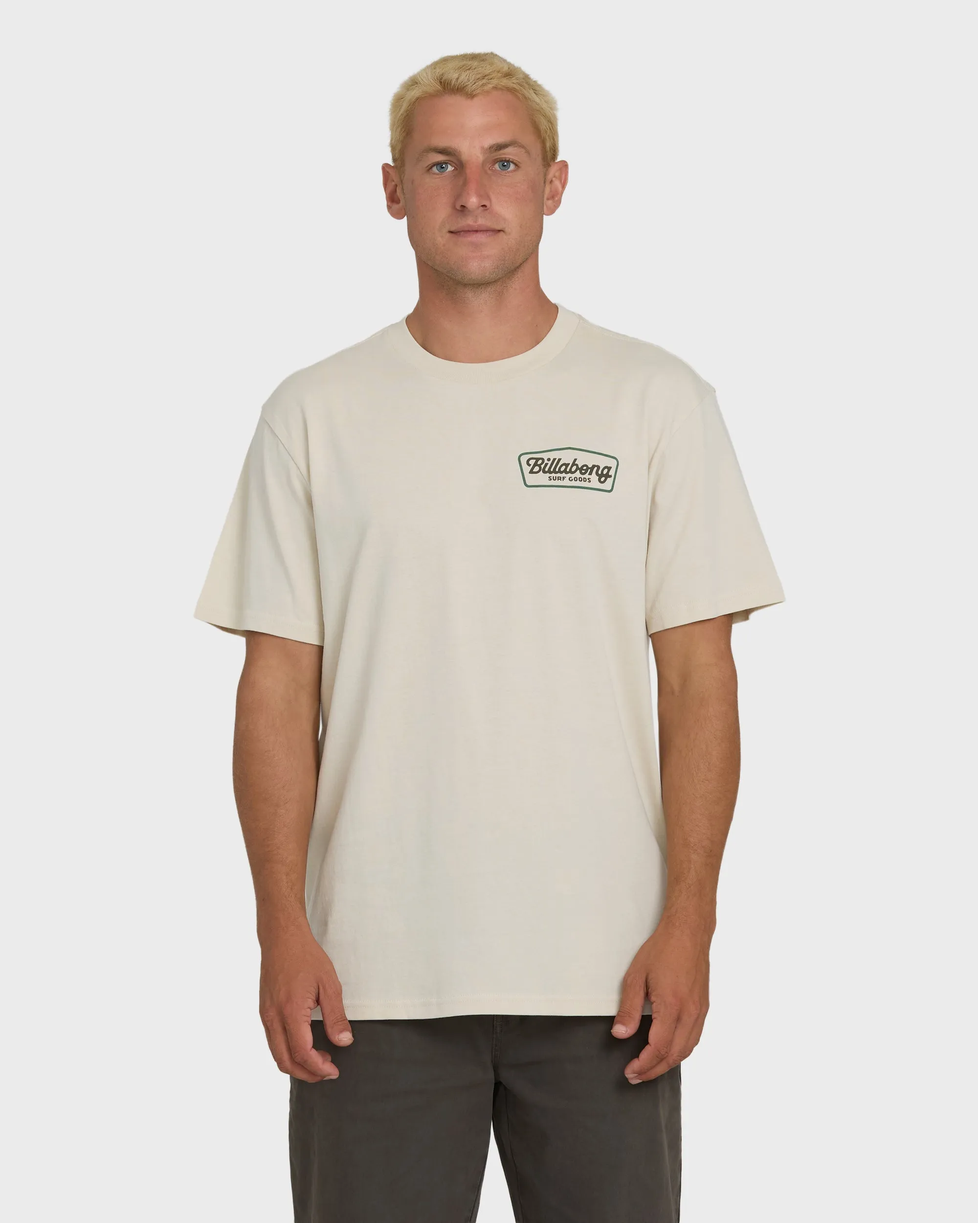 Off Duty Premium Short Sleeve Knit T-Shirt - Oatmeal sold by Billabong