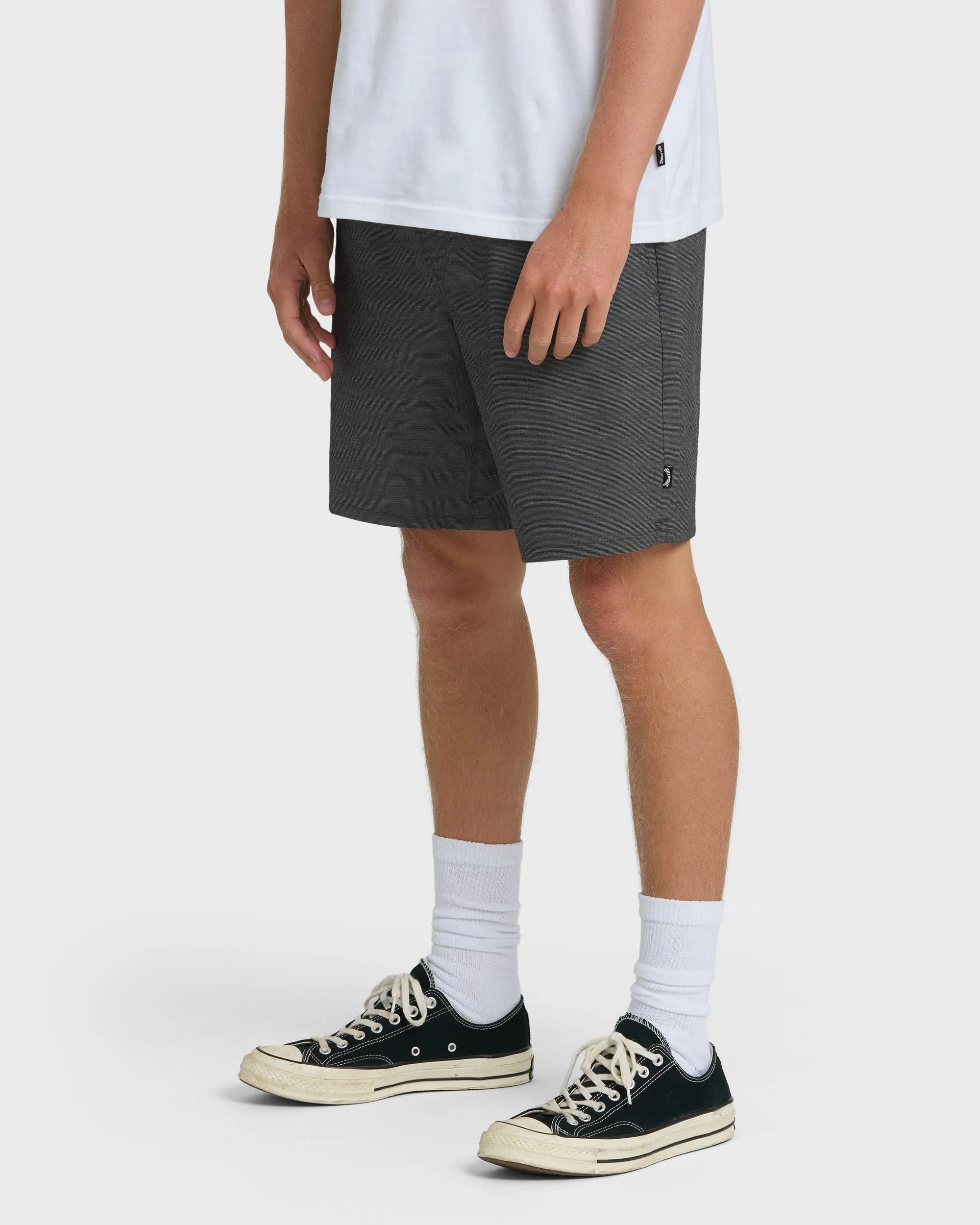 Crossfire Elastic Wave Washed 18" Amphibian Hybrid Shorts - Black sold by Billabong product image thumbnail 3