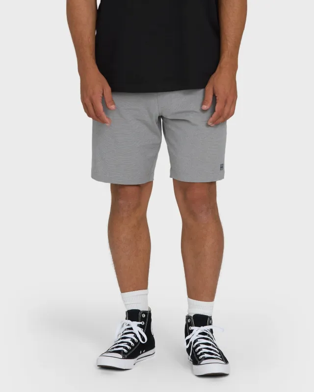Crossfire Submersible 19" Hybrid Shorts - Gray made by Billabong