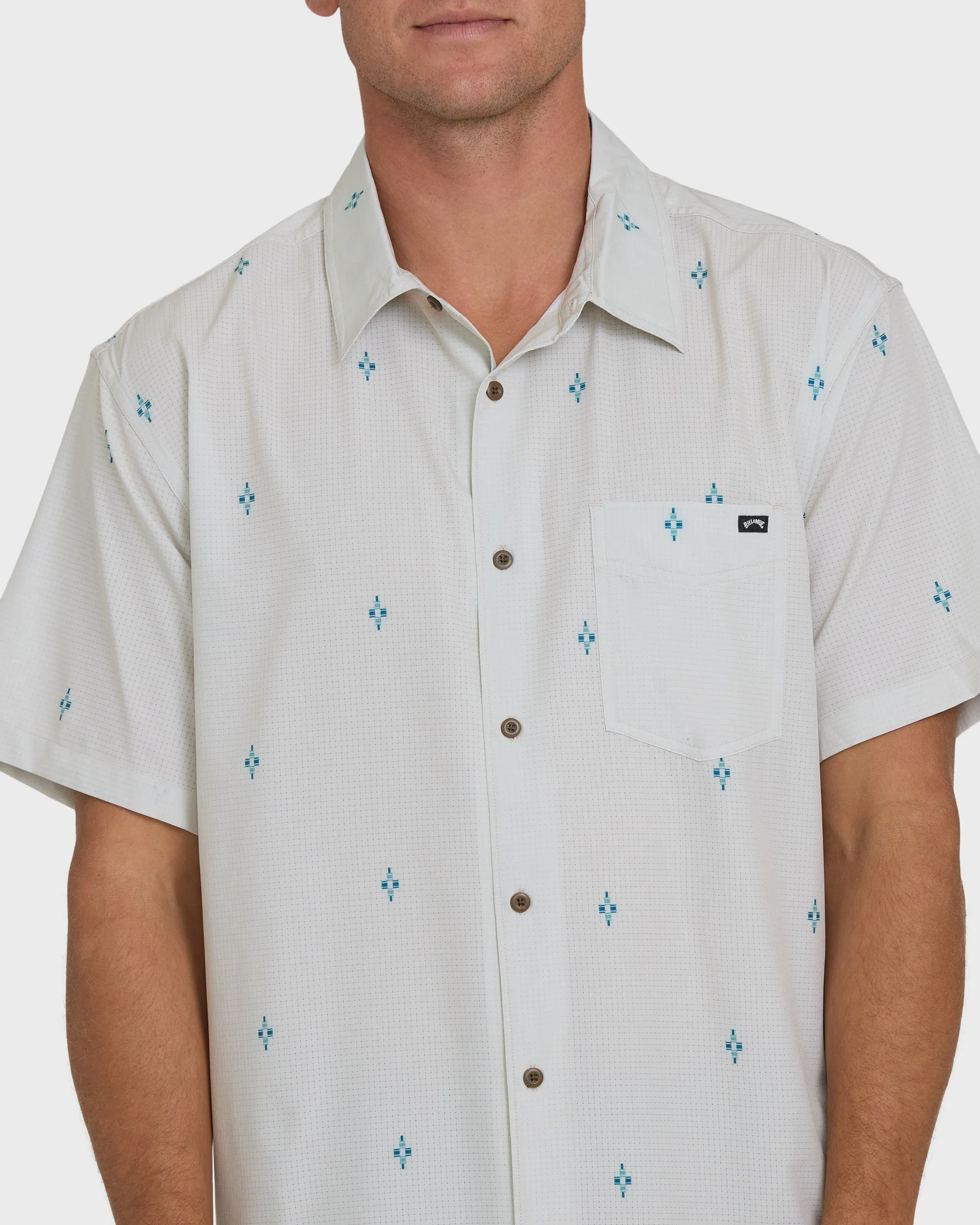 A/Div Surftrek Perf Short Sleeve Woven Shirt - Oatmeal sold by Billabong product image thumbnail 5