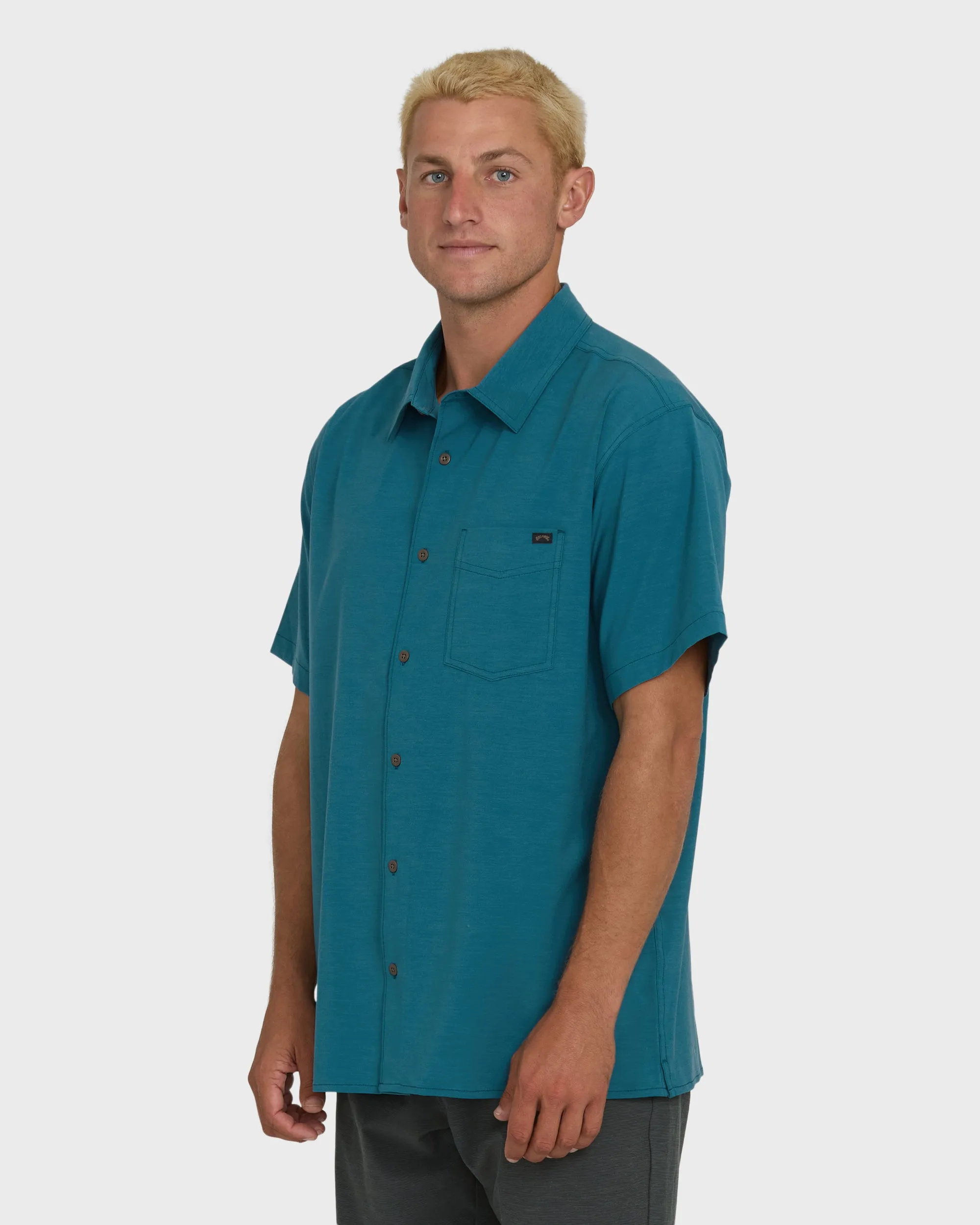 A/Div Surftrek Transit Short Sleeve Woven Shirt - Tropical Teal sold by Billabong product image thumbnail 3