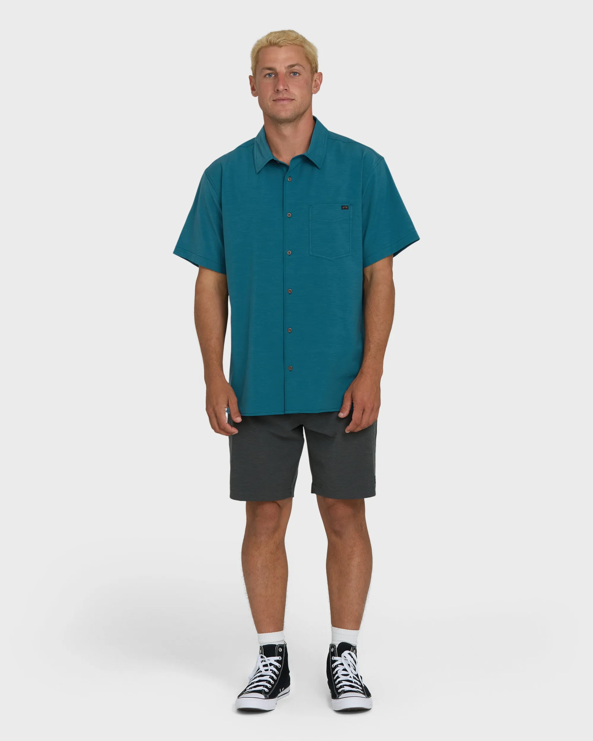A/Div Surftrek Transit Short Sleeve Woven Shirt - Tropical Teal sold by Billabong product image thumbnail 4