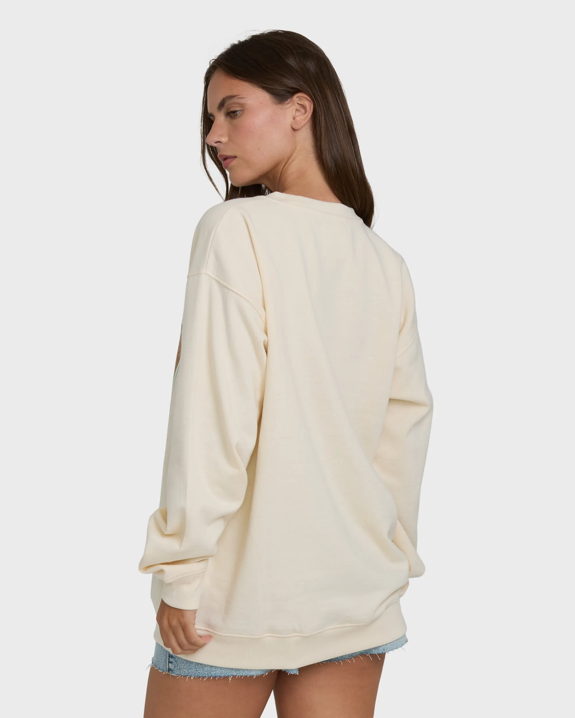 Coastal Paradise Crewneck Sweatshirt - White Cap sold by Billabong product image thumbnail 2