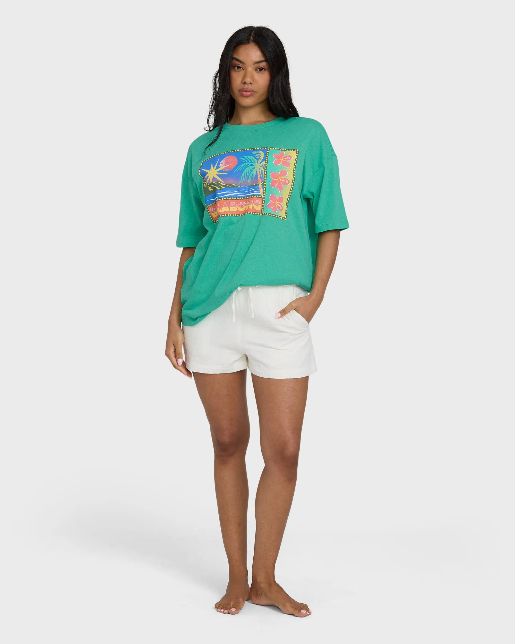 Summer Heat Short Sleeve Knit Graphic T-Shirt - Green Tropics sold by Billabong product image thumbnail 4