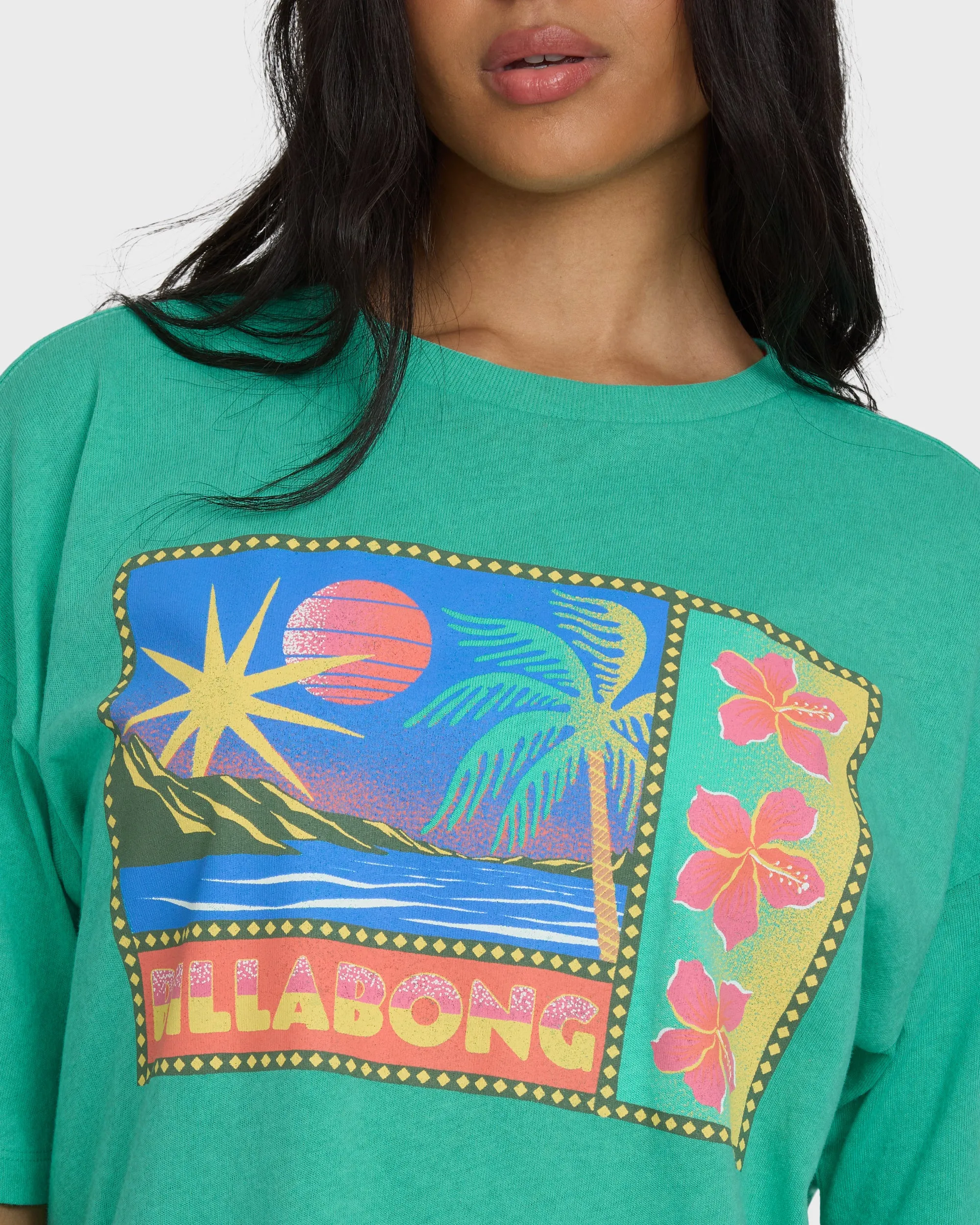 Summer Heat Short Sleeve Knit Graphic T-Shirt - Green Tropics sold by Billabong product image thumbnail 5