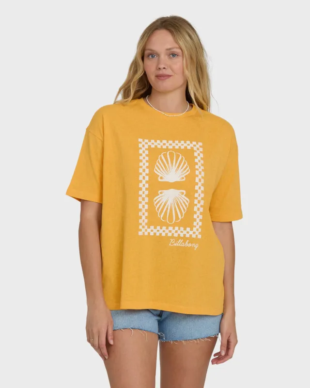 Balance Of Waves Short Sleeve Knit T-Shirt - Sun Kissed made by Billabong