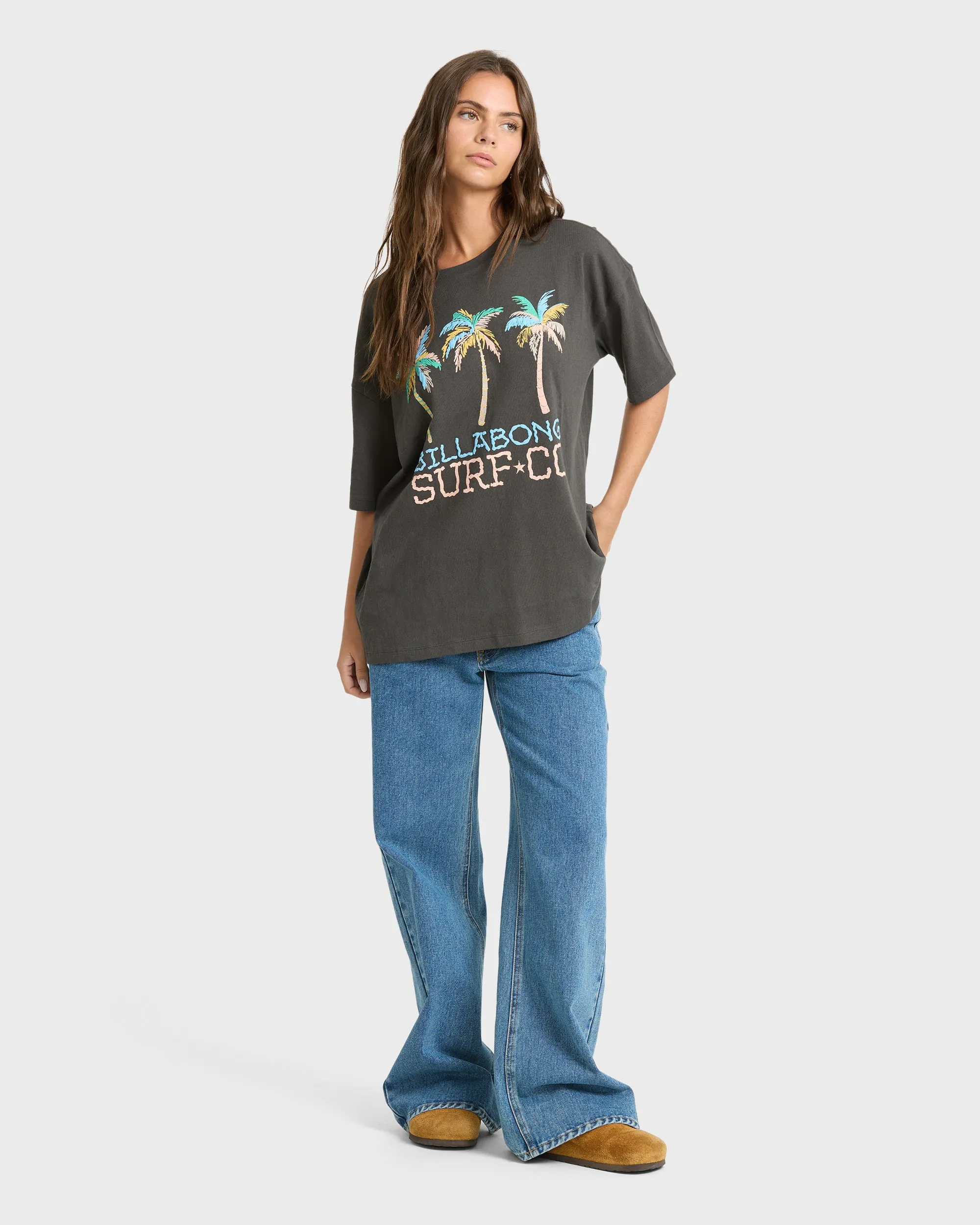 Found in Paradise Short Sleeve Knit T-Shirt - Off Black sold by Billabong product image thumbnail 4