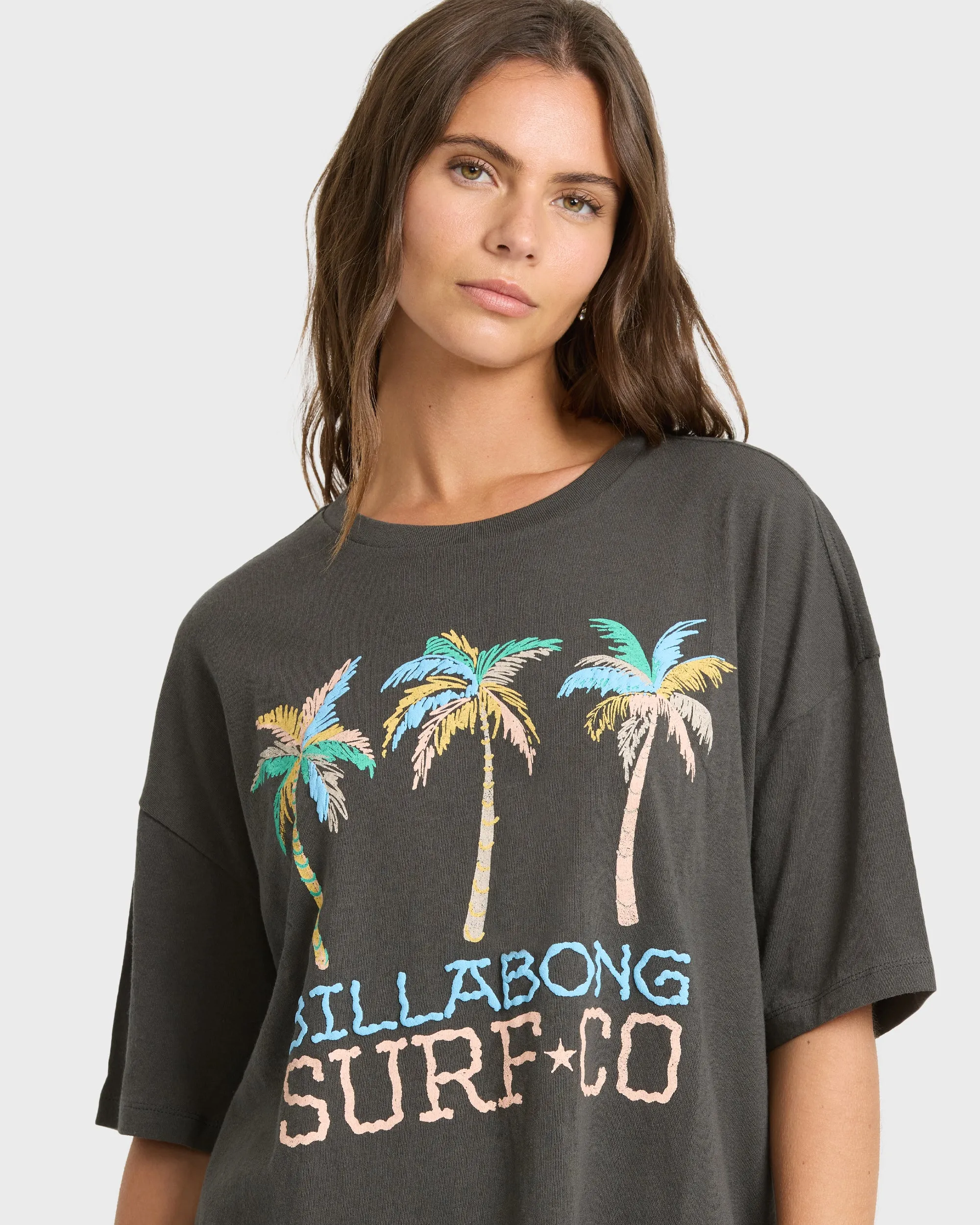 Found in Paradise Short Sleeve Knit T-Shirt - Off Black sold by Billabong product image thumbnail 5