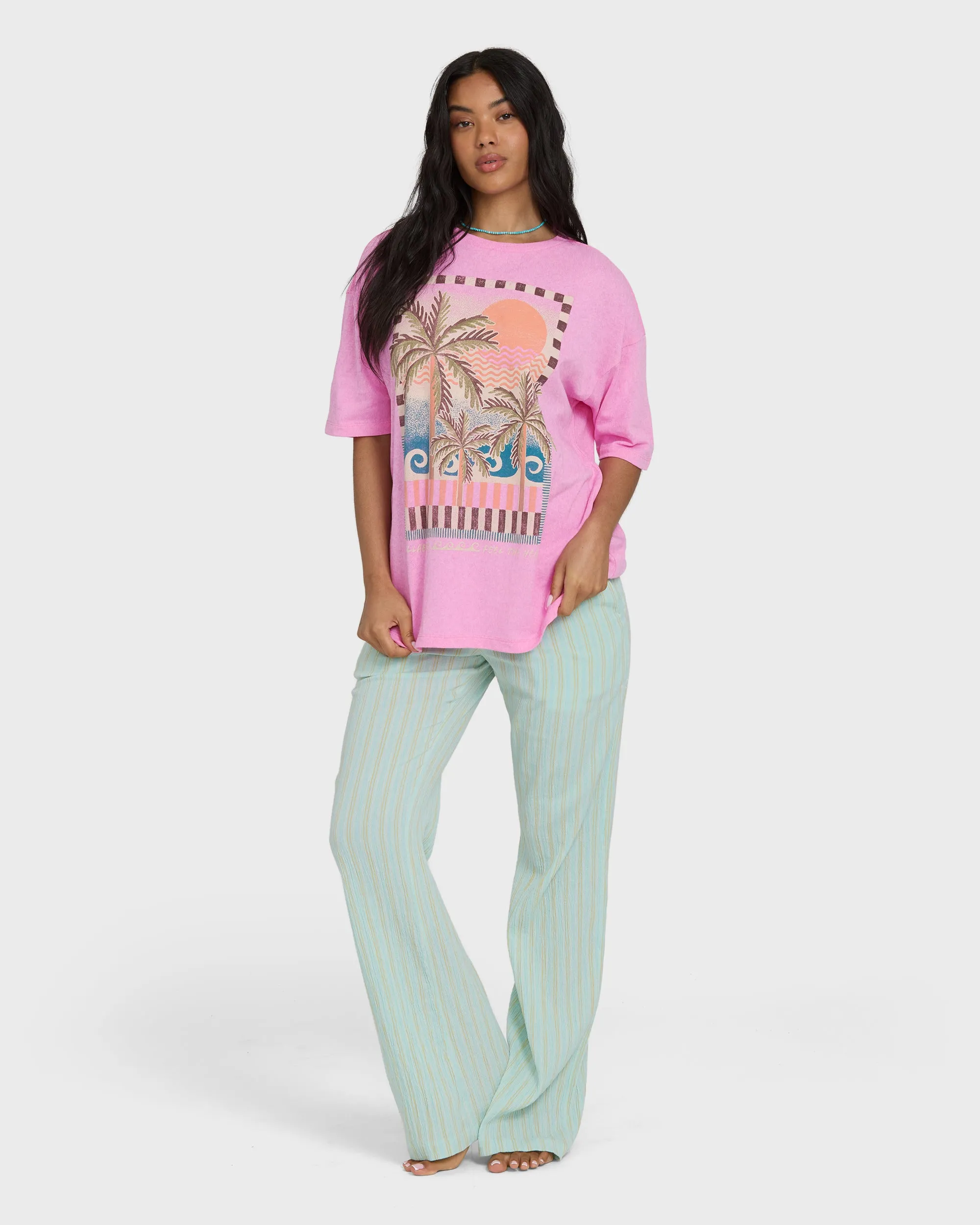 Feel The Heat Short Sleeve Knit T-Shirt - Party Pink sold by Billabong product image thumbnail 4