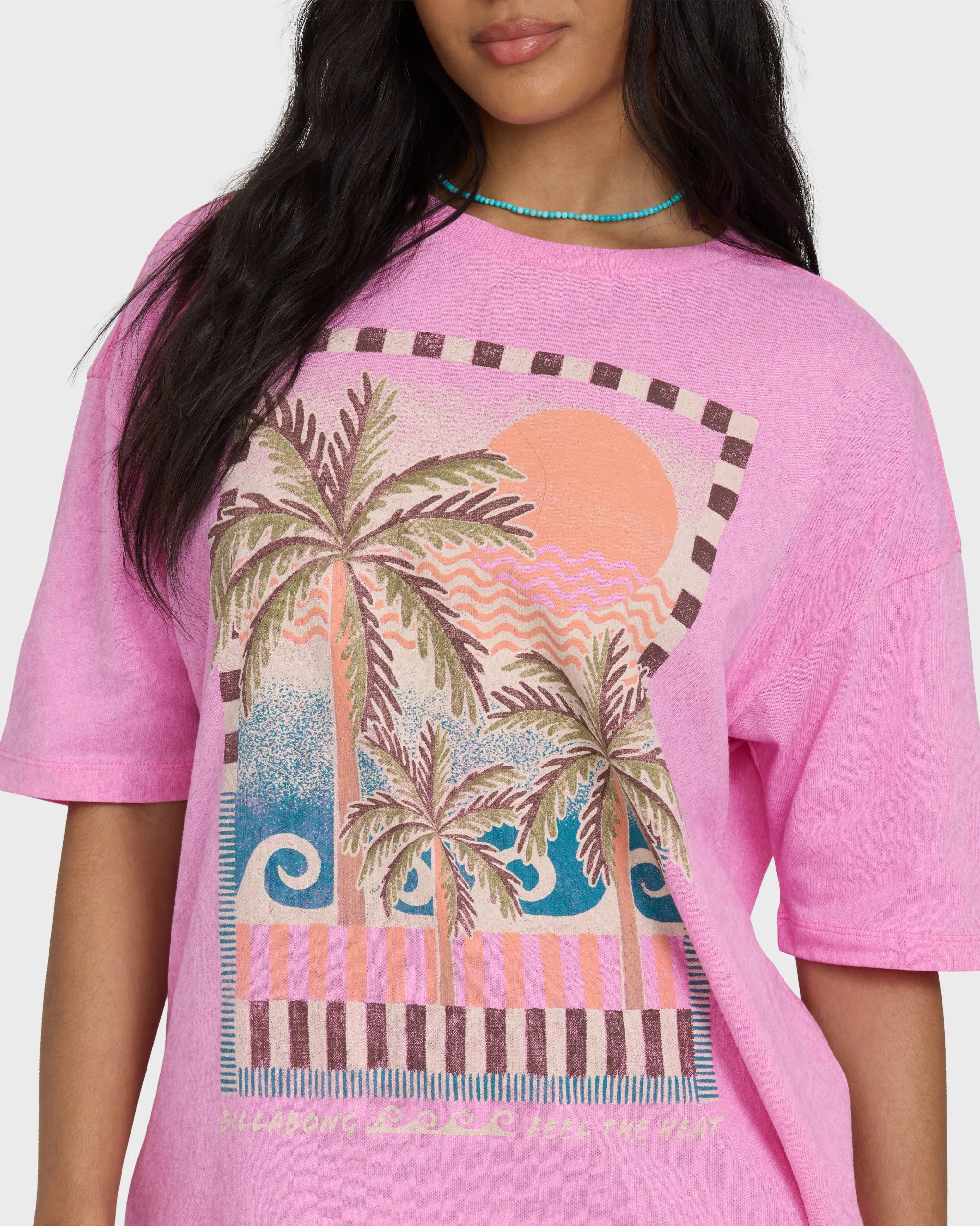 Feel The Heat Short Sleeve Knit T-Shirt - Party Pink sold by Billabong product image thumbnail 5