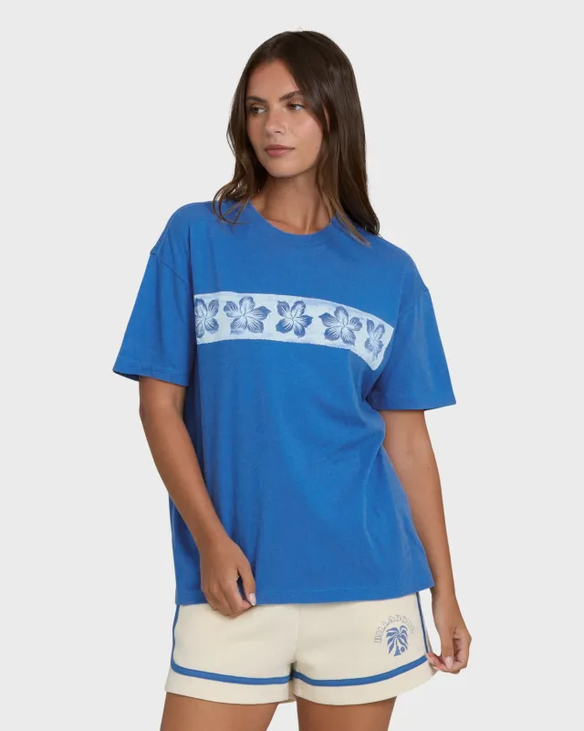 Somewhere Close Short Sleeve Knit T-Shirt - True Blue made by Billabong