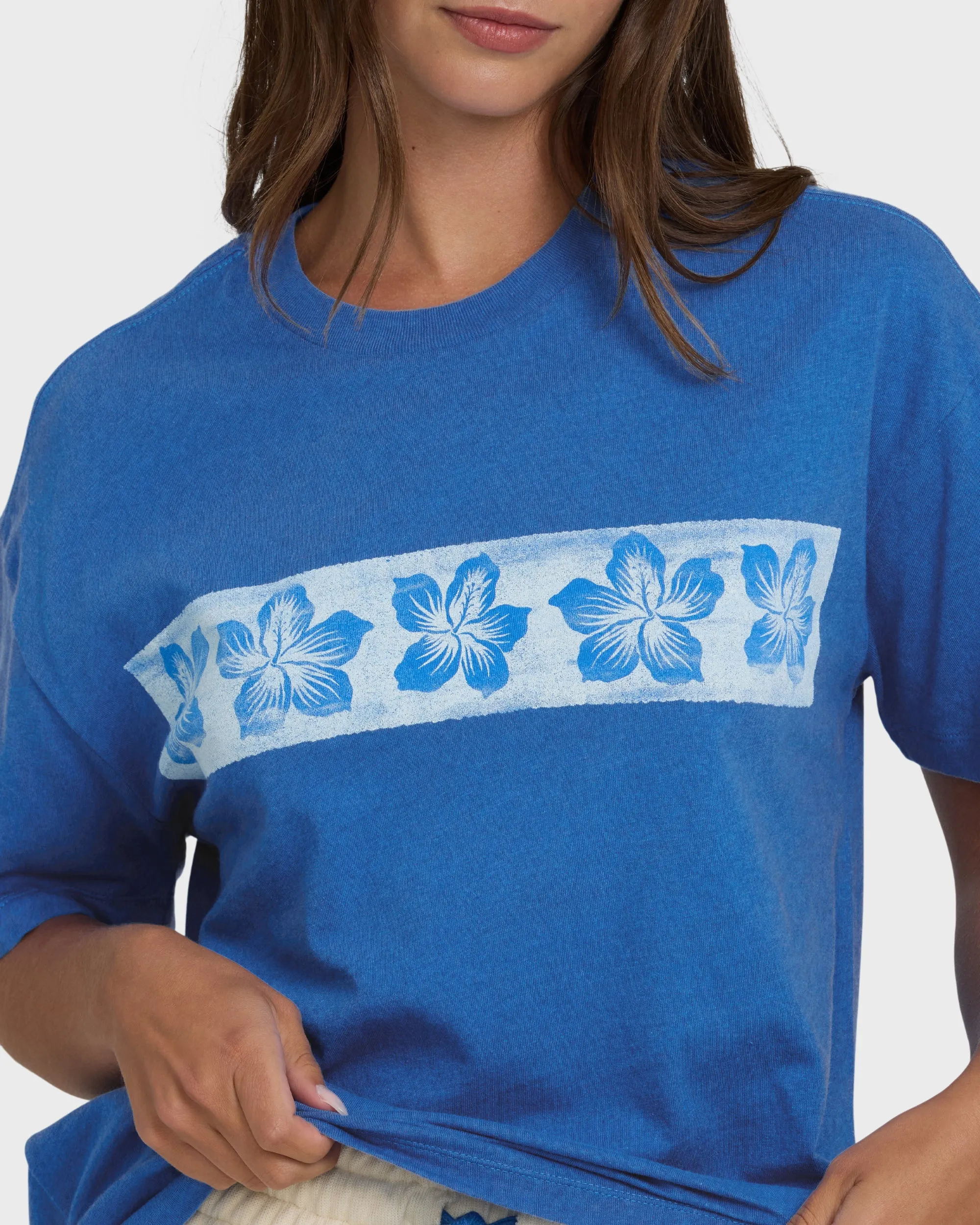 Somewhere Close Short Sleeve Knit T-Shirt - True Blue sold by Billabong product image thumbnail 5