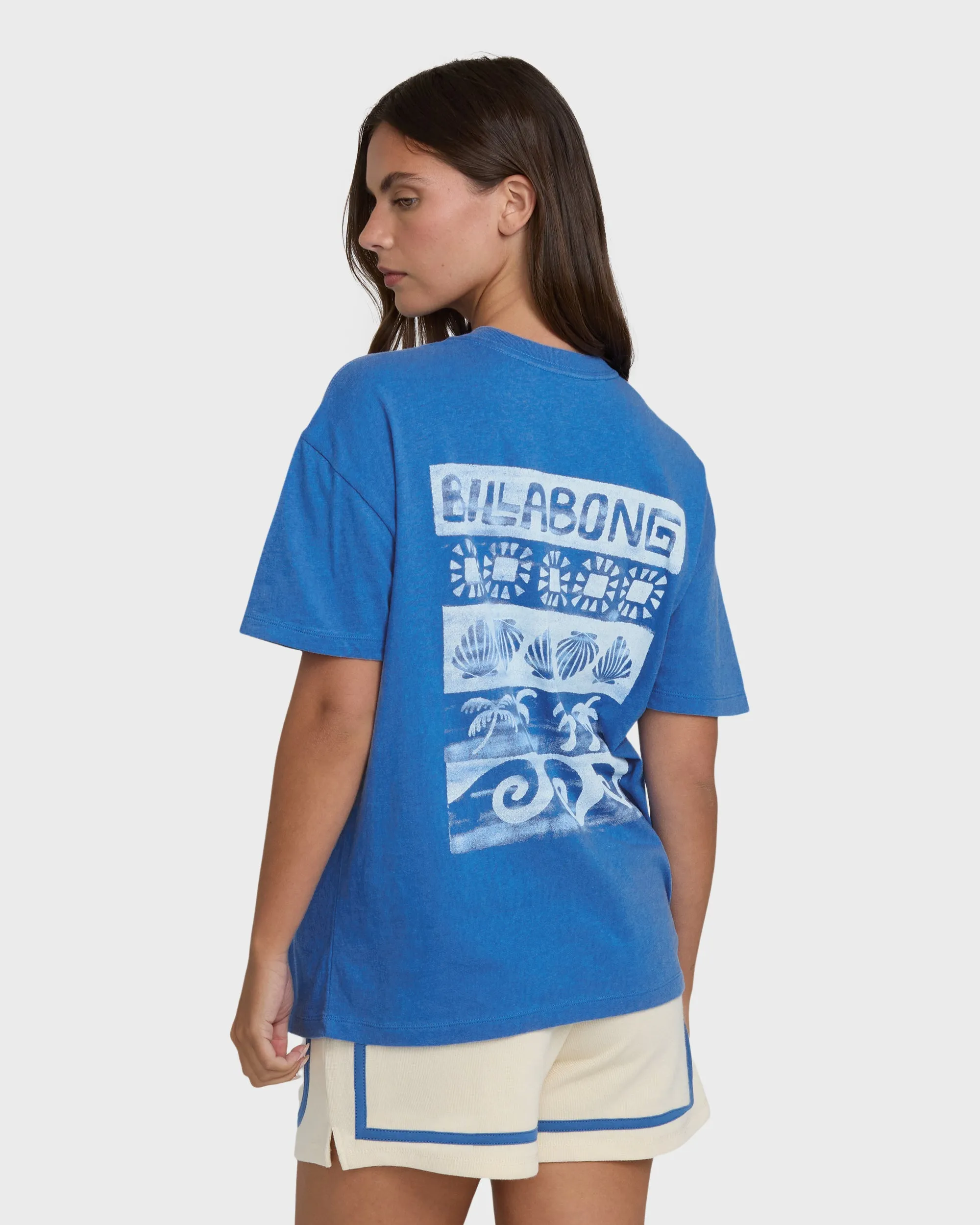 Somewhere Close Short Sleeve Knit T-Shirt - True Blue sold by Billabong product image thumbnail 2