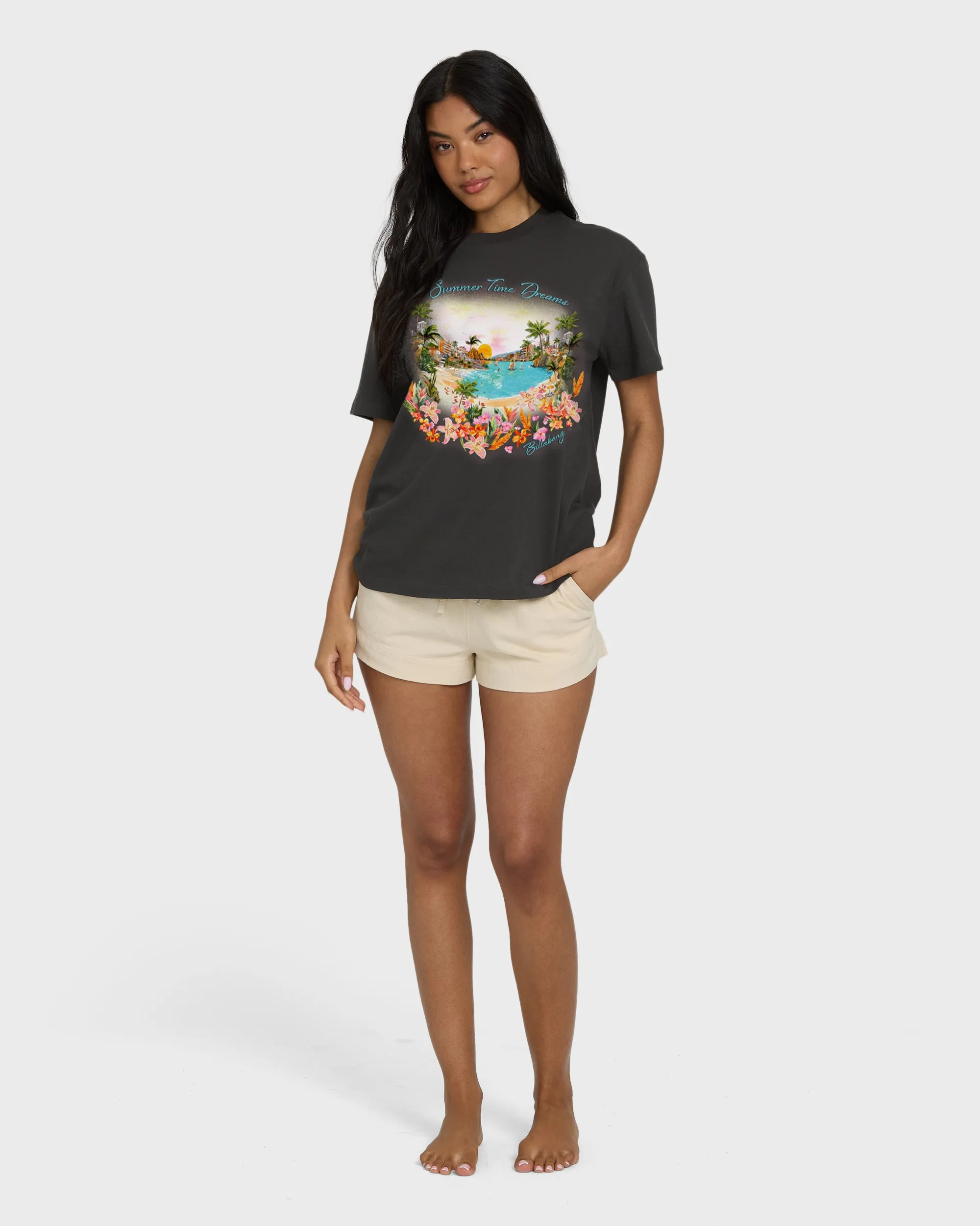 Rays Of Joy Short Sleeve Knit T-Shirt - Off Black sold by Billabong product image thumbnail 4