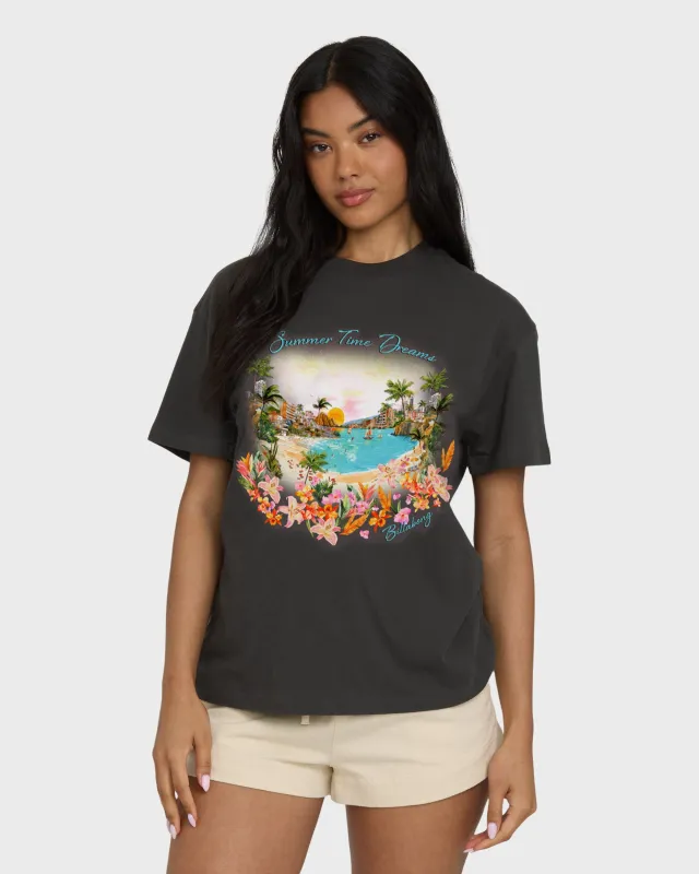 Rays Of Joy Short Sleeve Knit T-Shirt - Off Black made by Billabong