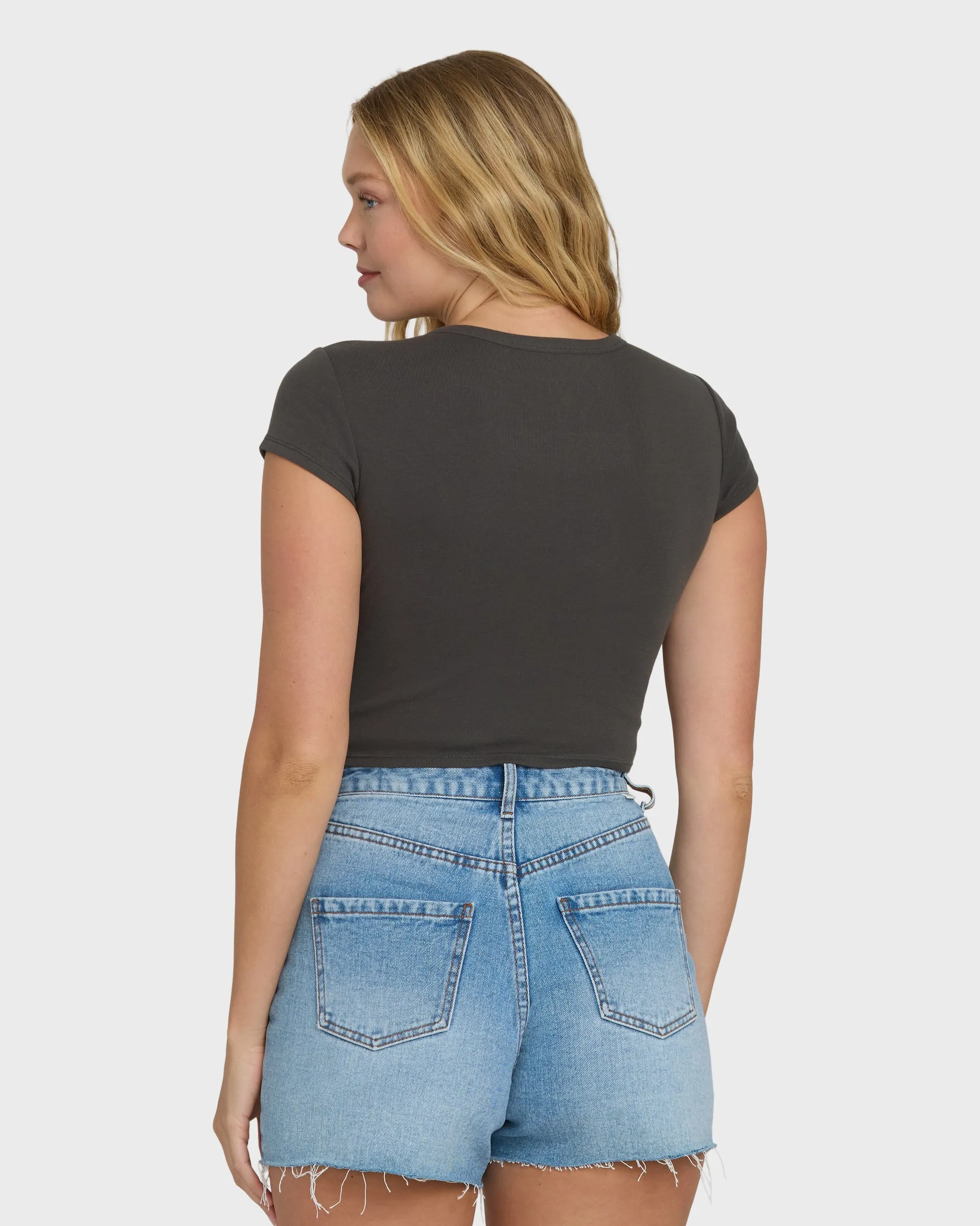 Off We Go Short Sleeve Knit T-Shirt - Off Black sold by Billabong product image thumbnail 2