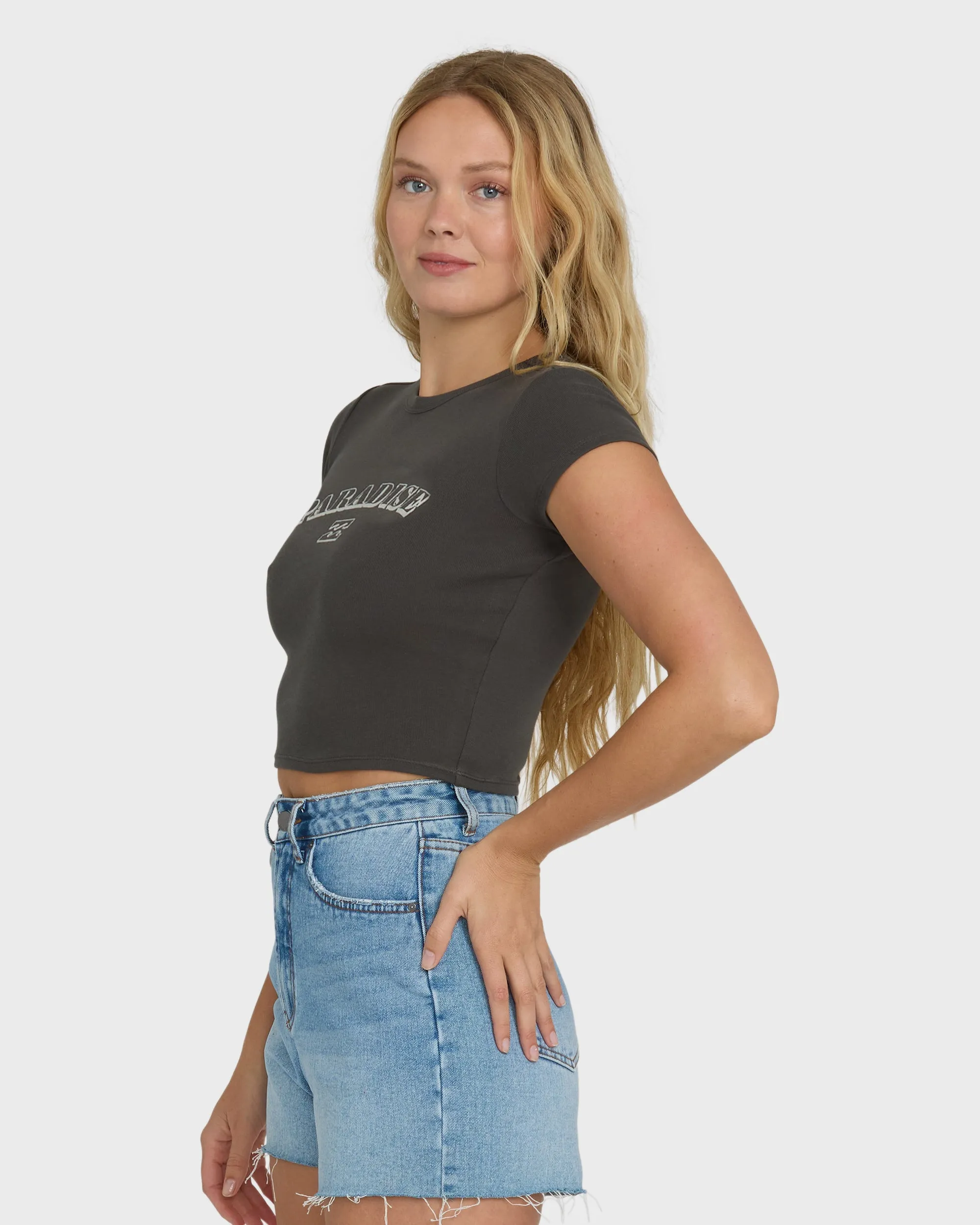 Off We Go Short Sleeve Knit T-Shirt - Off Black sold by Billabong product image thumbnail 3