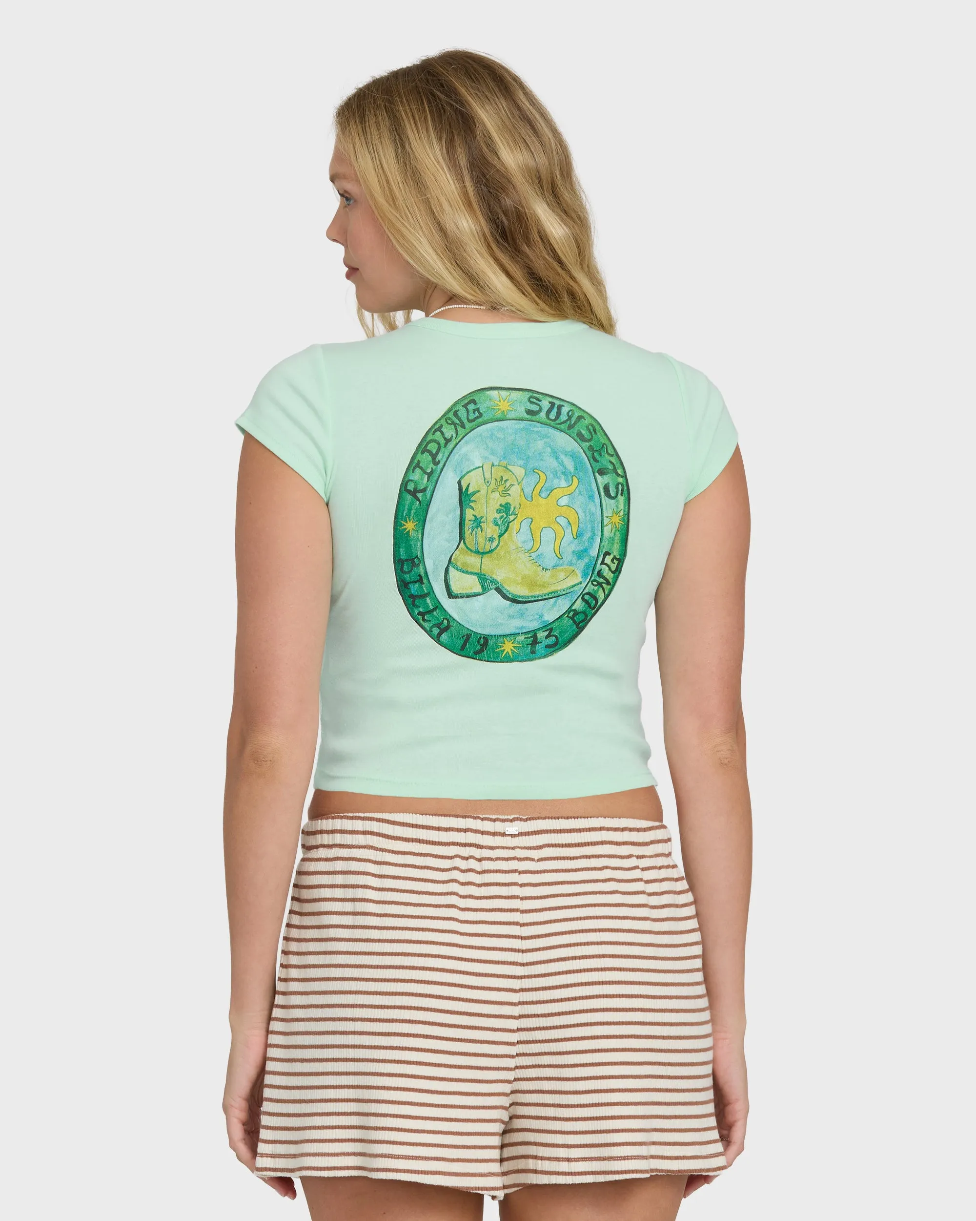 World Wanderer Short Sleeve Knit T-Shirt - Agave sold by Billabong product image thumbnail 2