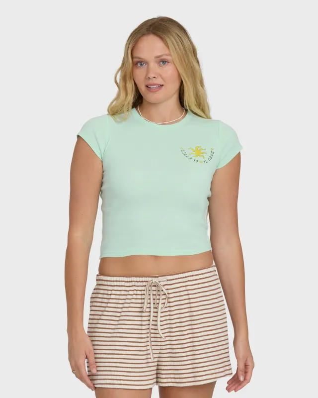 World Wanderer Short Sleeve Knit T-Shirt - Agave made by Billabong