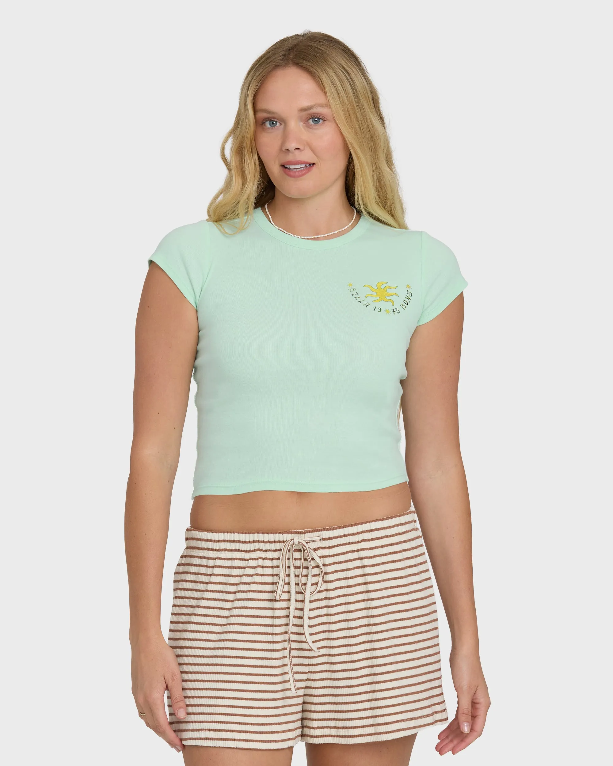 World Wanderer Short Sleeve Knit T-Shirt - Agave sold by Billabong