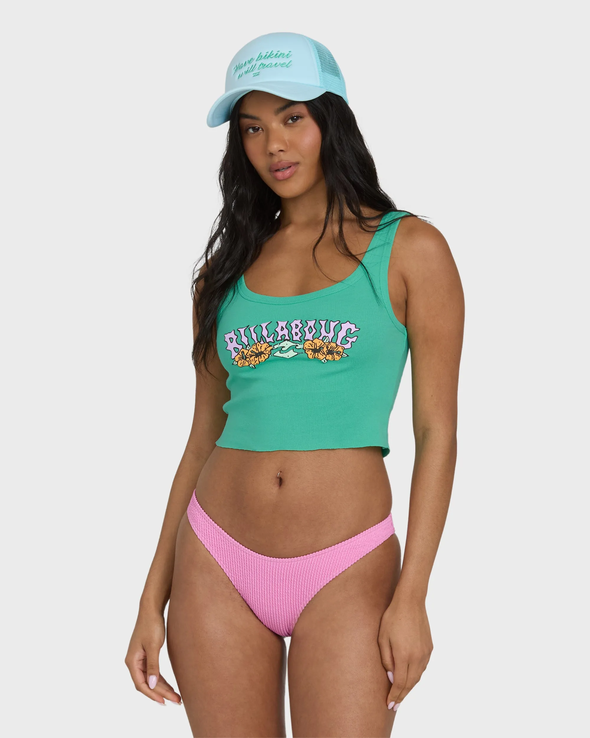 Hibiscus Minds Tank Top - Green Tropics sold by Billabong