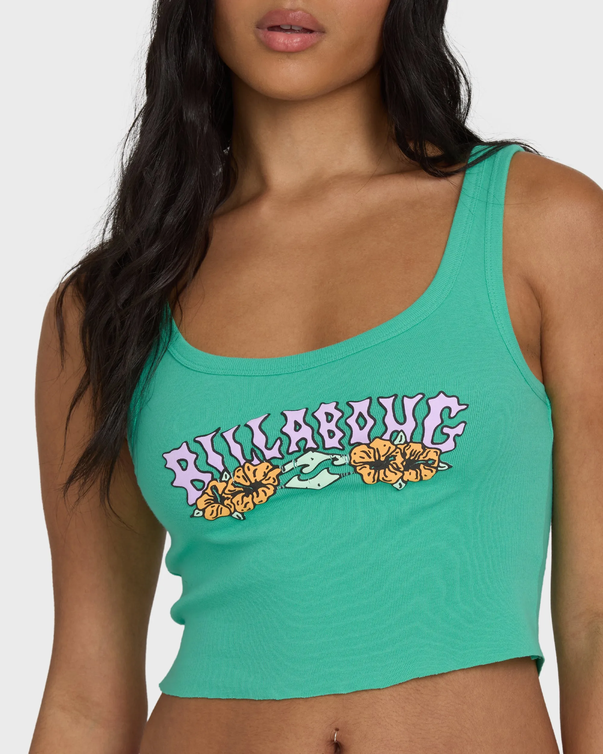 Hibiscus Minds Tank Top - Green Tropics sold by Billabong product image thumbnail 5