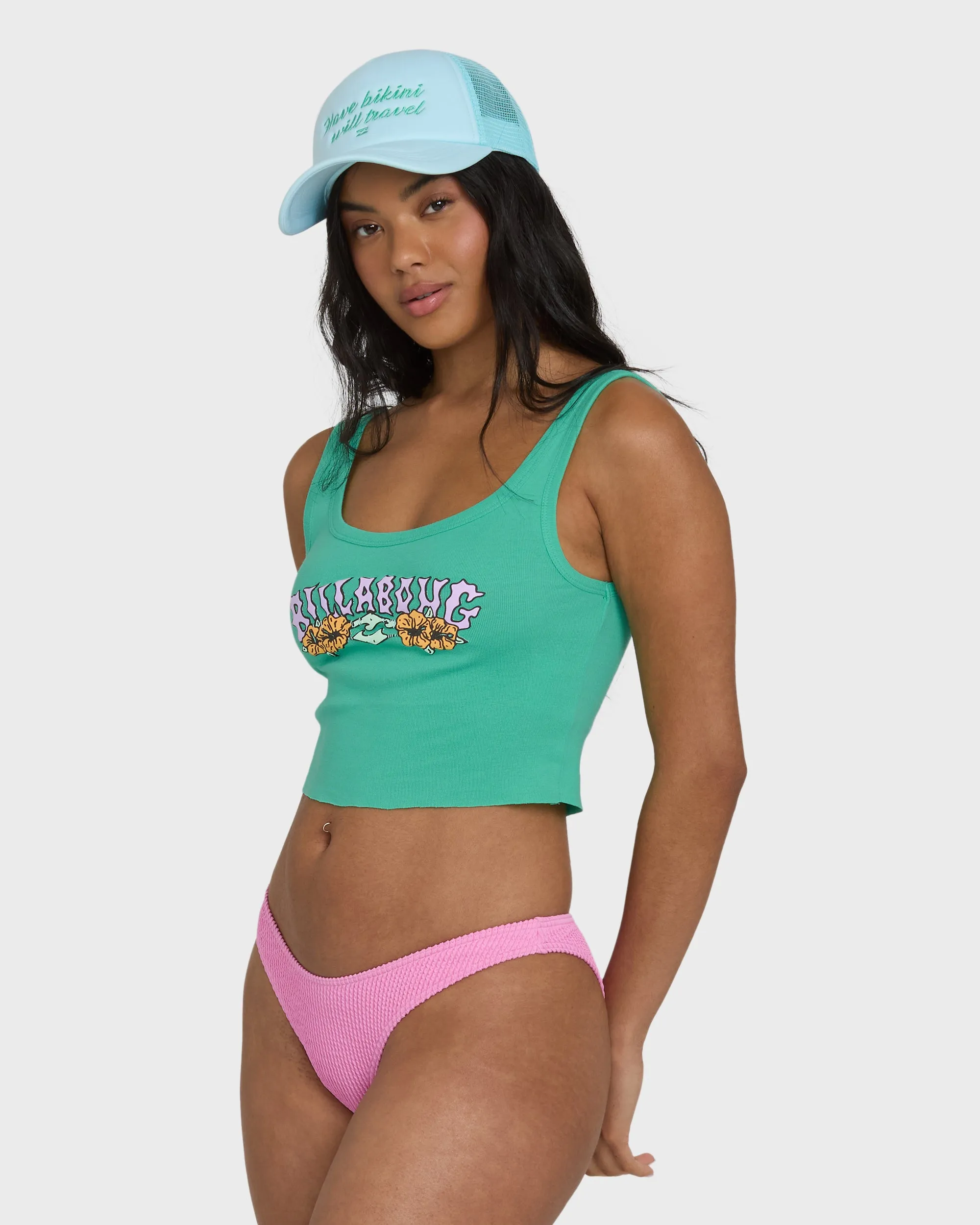 Hibiscus Minds Tank Top - Green Tropics sold by Billabong product image thumbnail 3