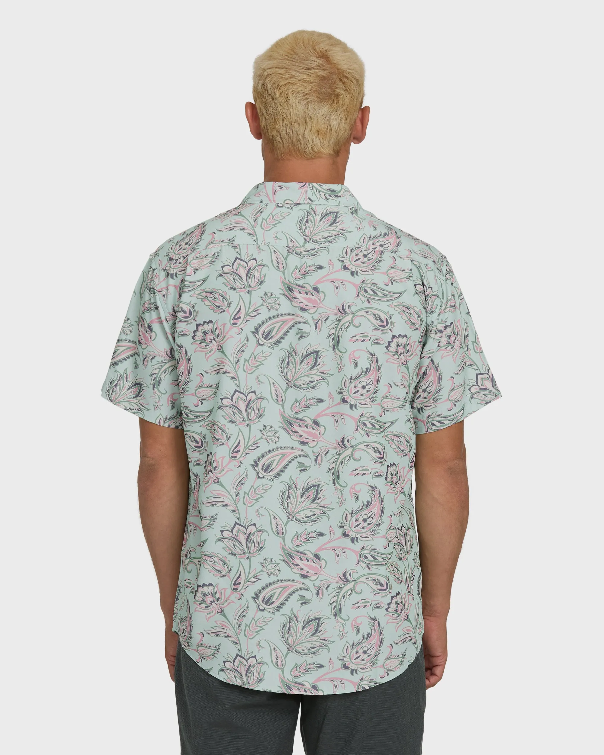 Sundays Lounge Short Sleeve Woven Shirt - Mist Green sold by Billabong product image thumbnail 2