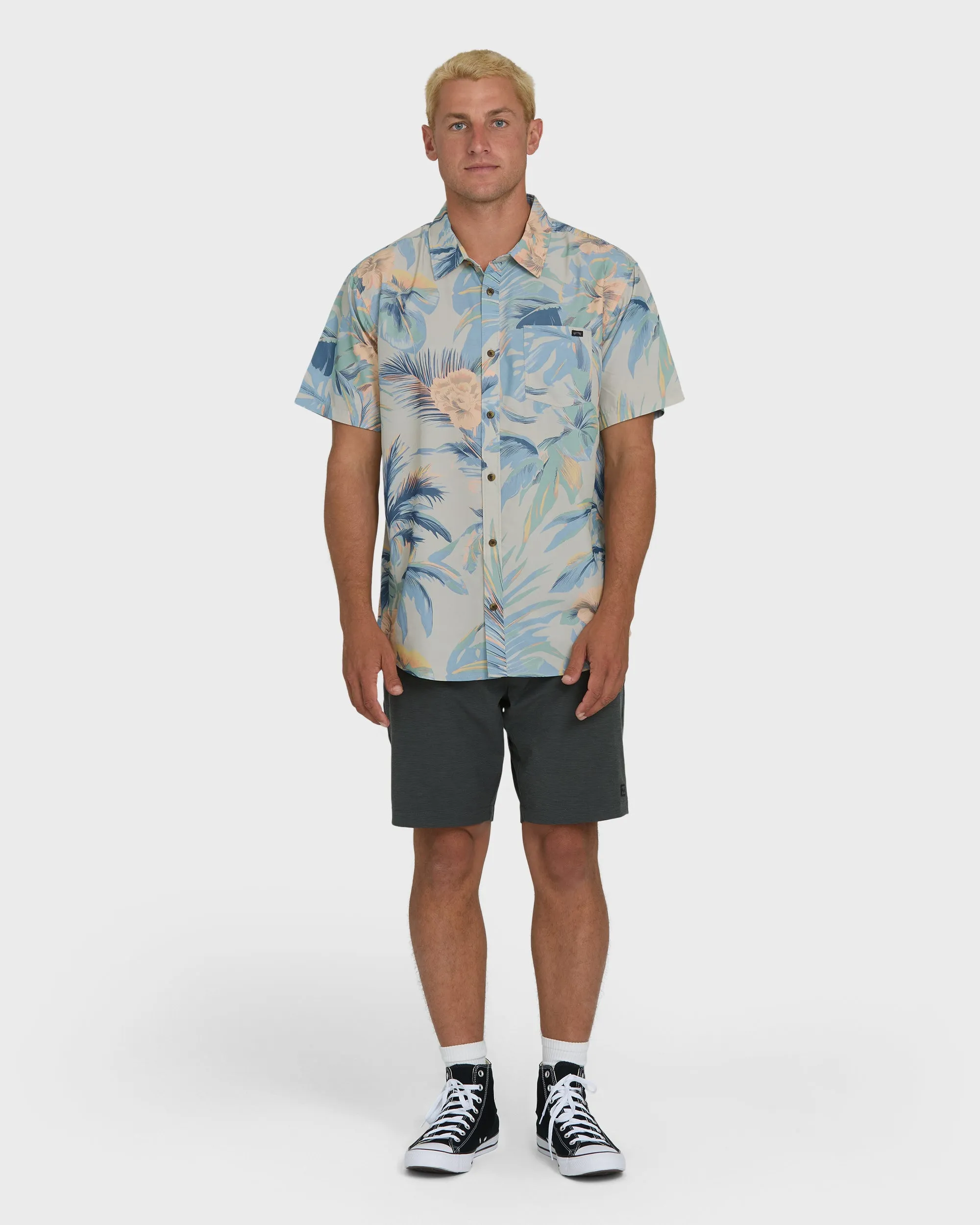 Sundays Lounge Short Sleeve Woven Shirt - Blue Horizon sold by Billabong product image thumbnail 4