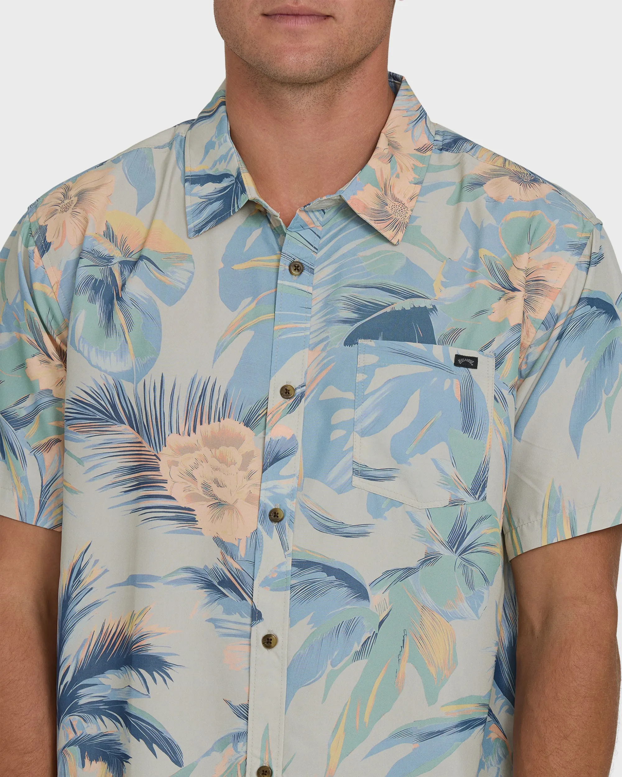 Sundays Lounge Short Sleeve Woven Shirt - Blue Horizon sold by Billabong product image thumbnail 5