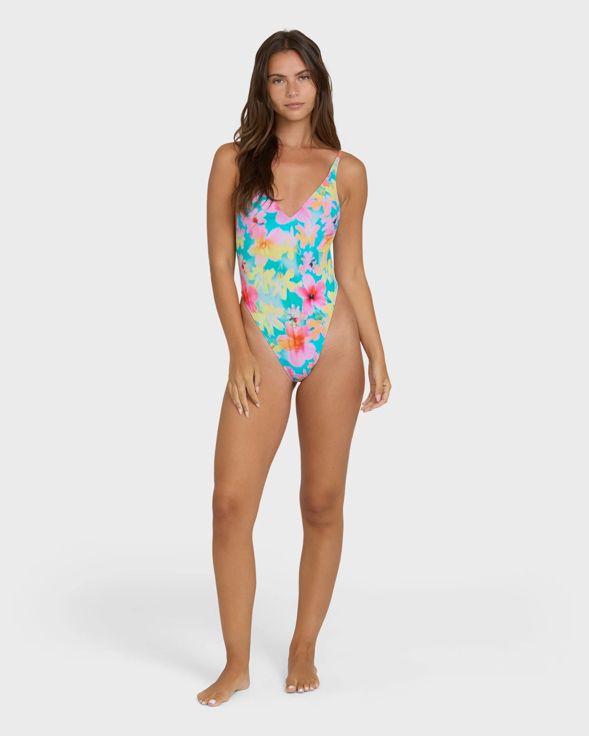 Pipe Dreams Deep V One-Piece Swimsuit - Bright Marine sold by Billabong product image thumbnail 4