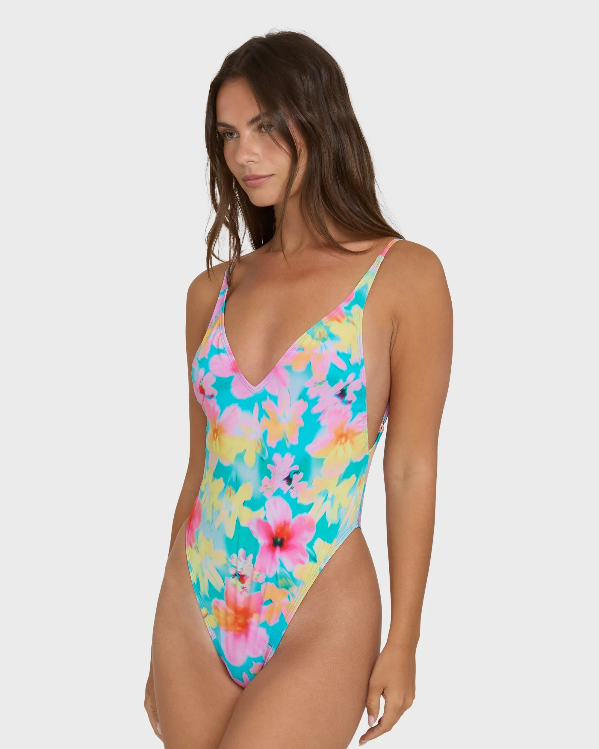 Pipe Dreams Deep V One-Piece Swimsuit - Bright Marine sold by Billabong product image thumbnail 3