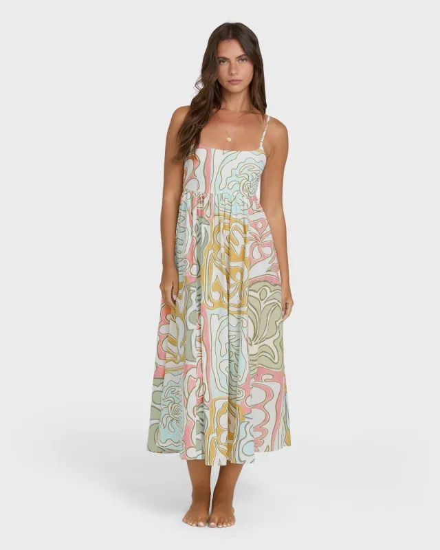 Island Life Midi Dress - Clearwater made by Billabong