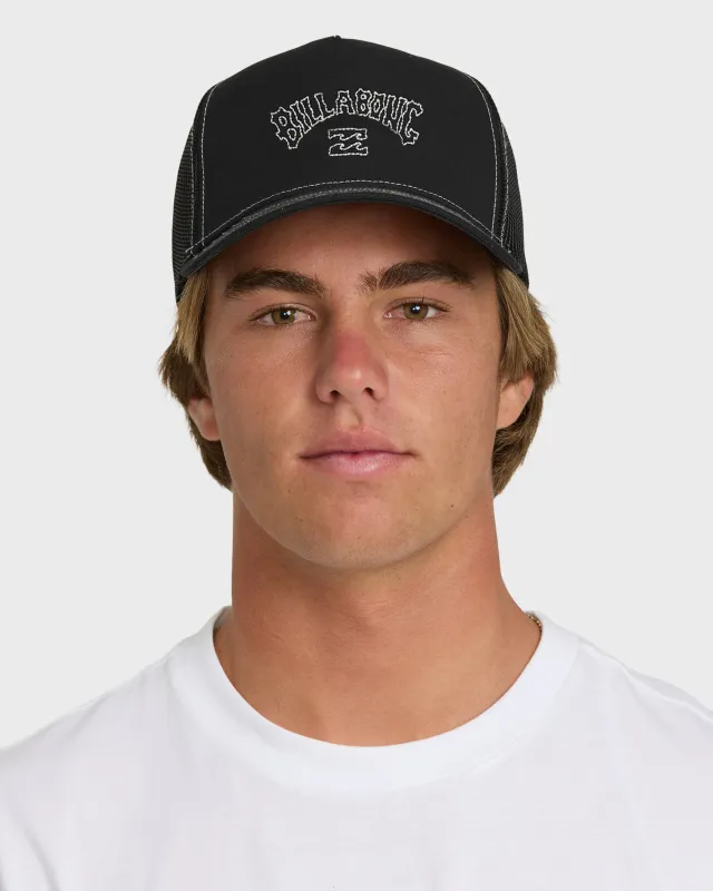 Peaked Trucker Hat - Black made by Billabong
