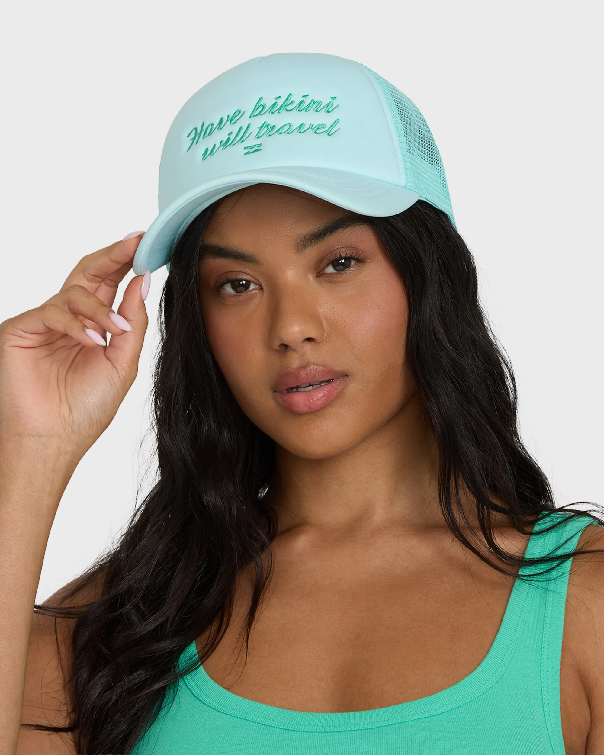 Across Waves Trucker Hat - Clearwater sold by Billabong