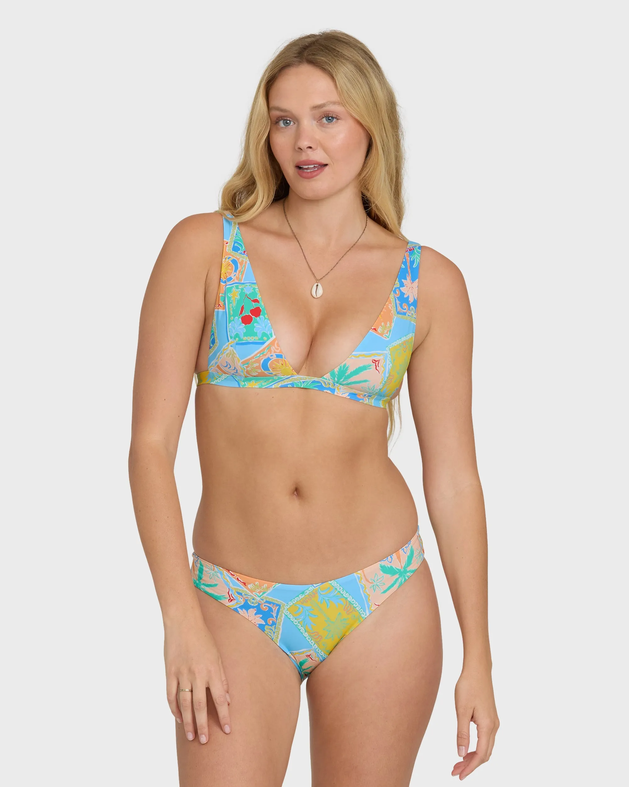 Coastal Cruise Sunni Plunge Tank Top - Dream Blue sold by Billabong