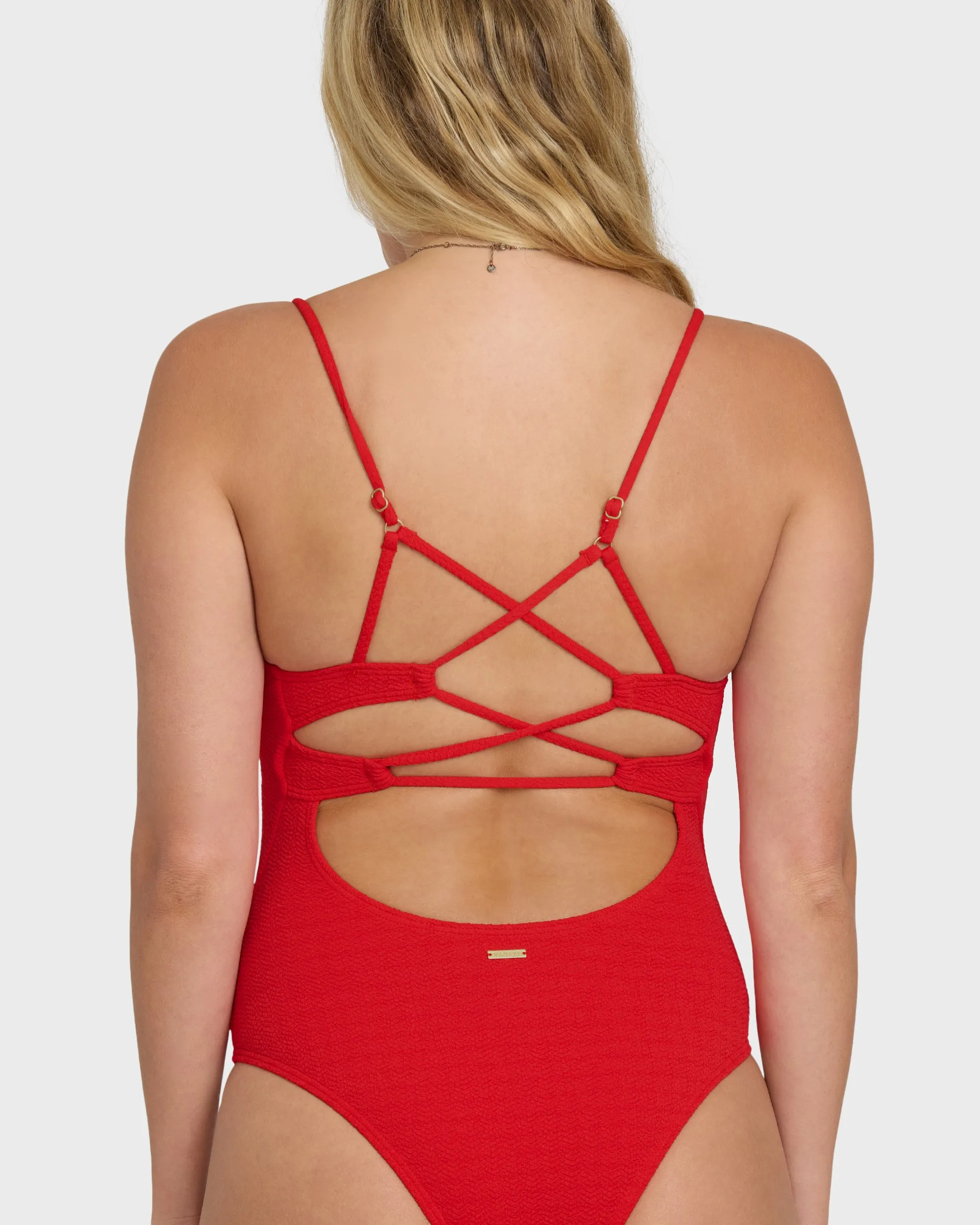 Rising Tide Strappy One Piece Swimsuit - Fiesta Red sold by Billabong product image thumbnail 5