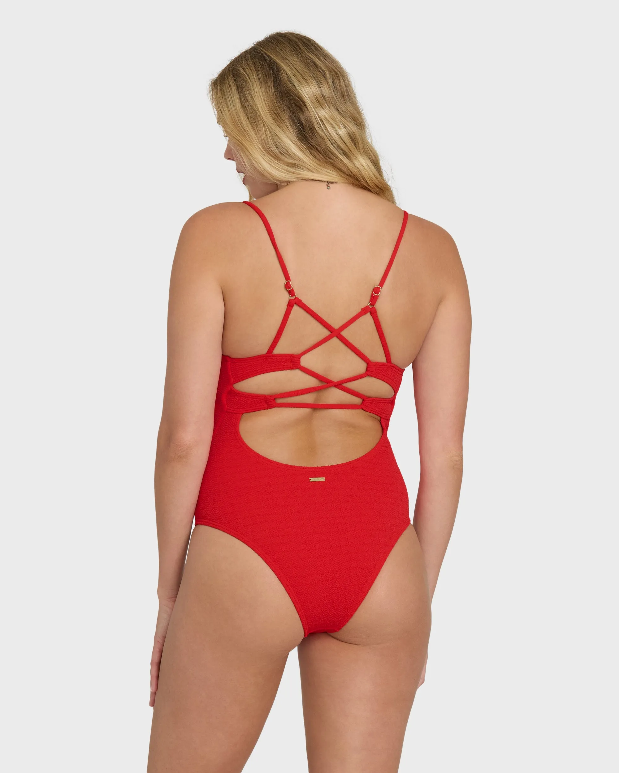 Rising Tide Strappy One Piece Swimsuit - Fiesta Red sold by Billabong product image thumbnail 2