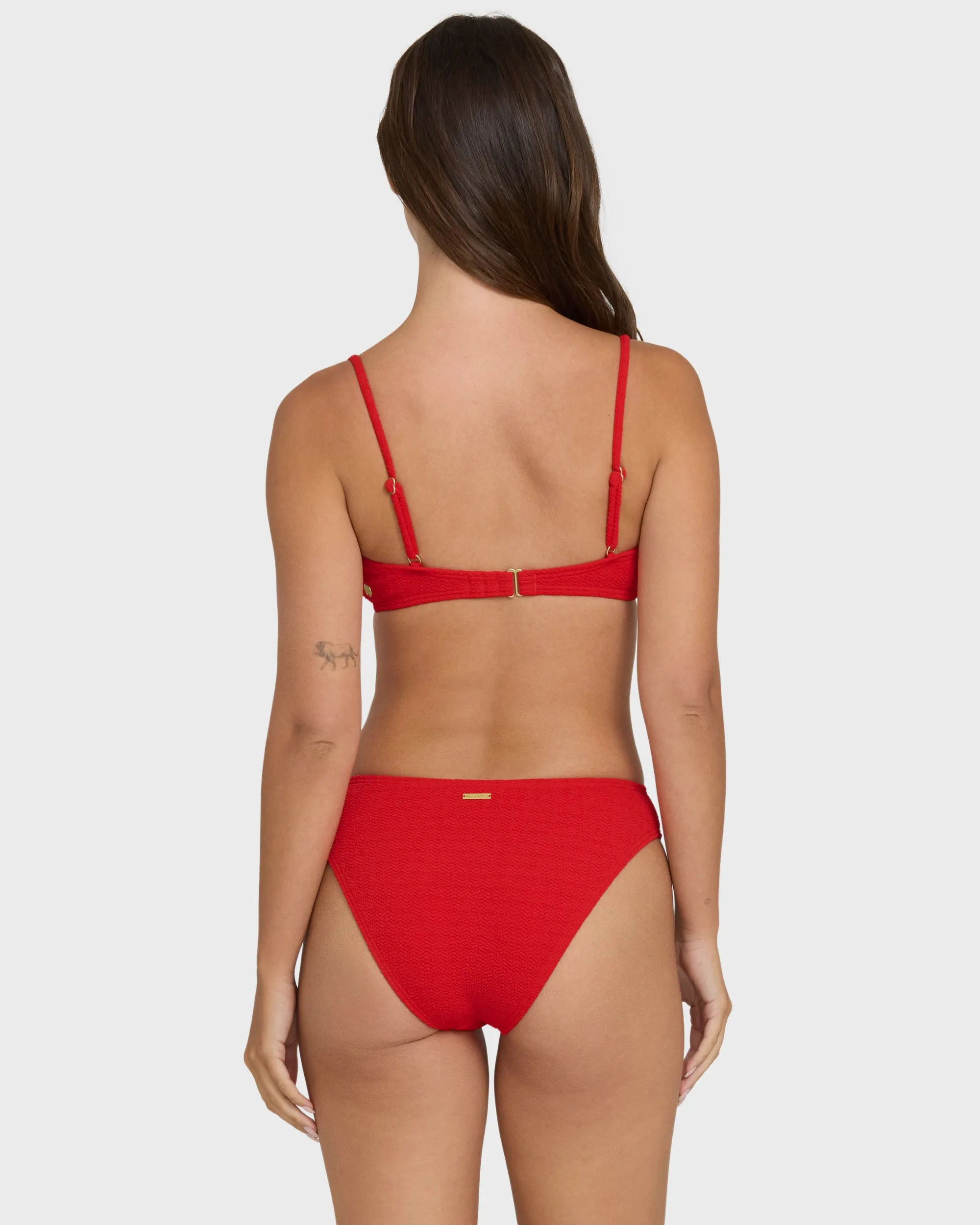 Rising Tide Ruched V Bralette Bikini Top - Fiesta Red sold by Billabong product image thumbnail 2