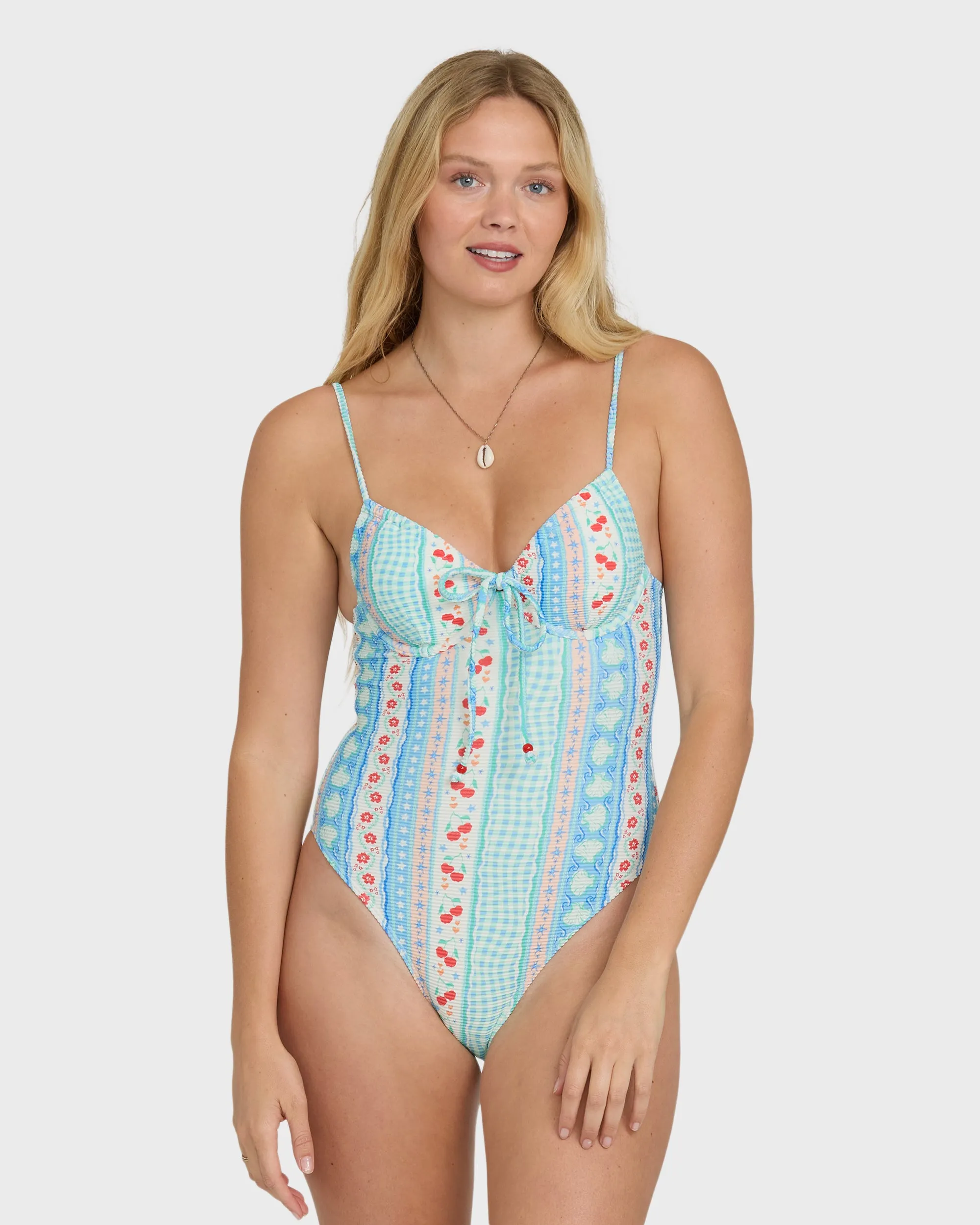 Picnic Ella Hawaii One-Piece Swimsuit - Dream Blue sold by Billabong