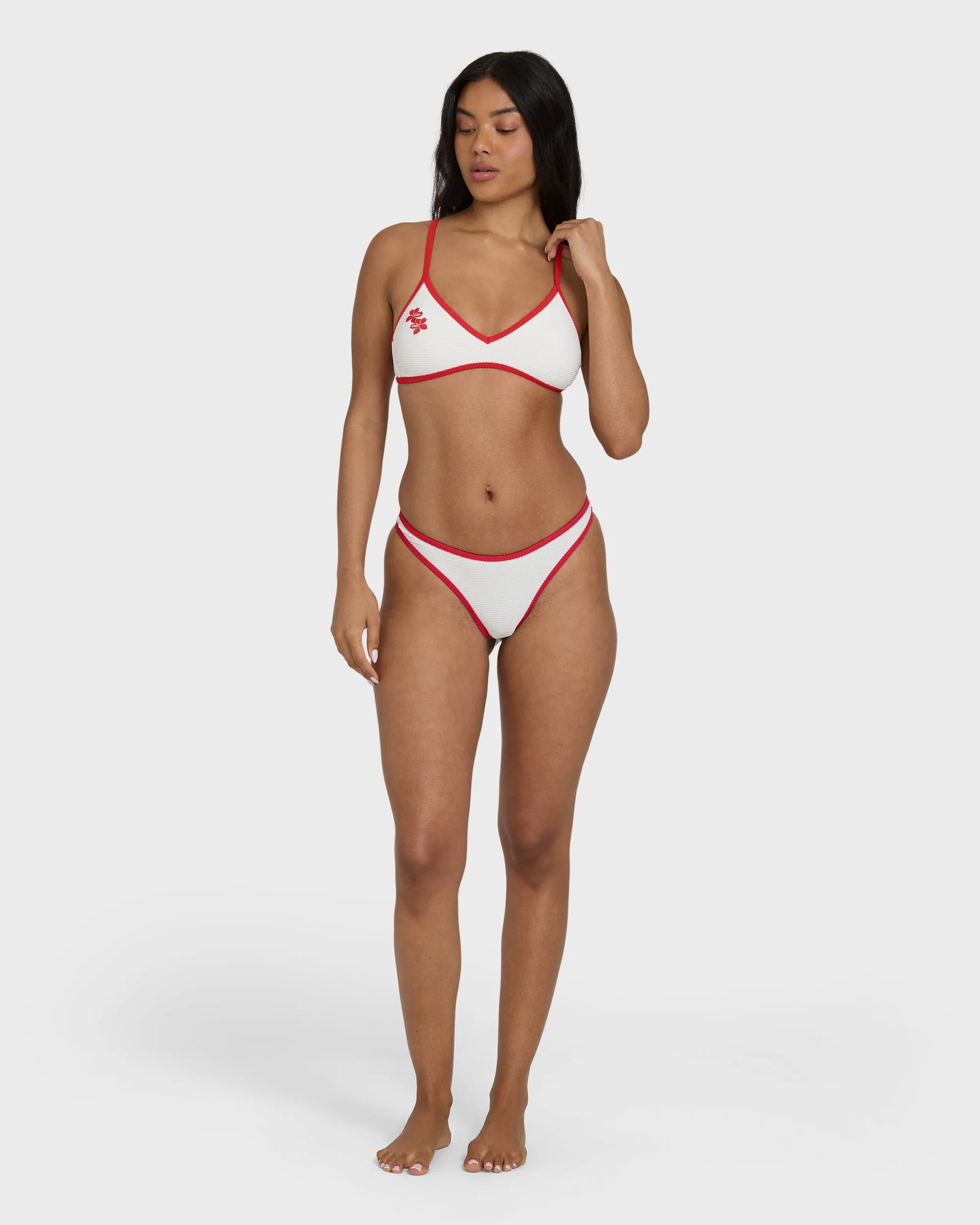 Picnic V Cross-Back Bralette Bikini Top - Salt Crystal sold by Billabong product image thumbnail 4