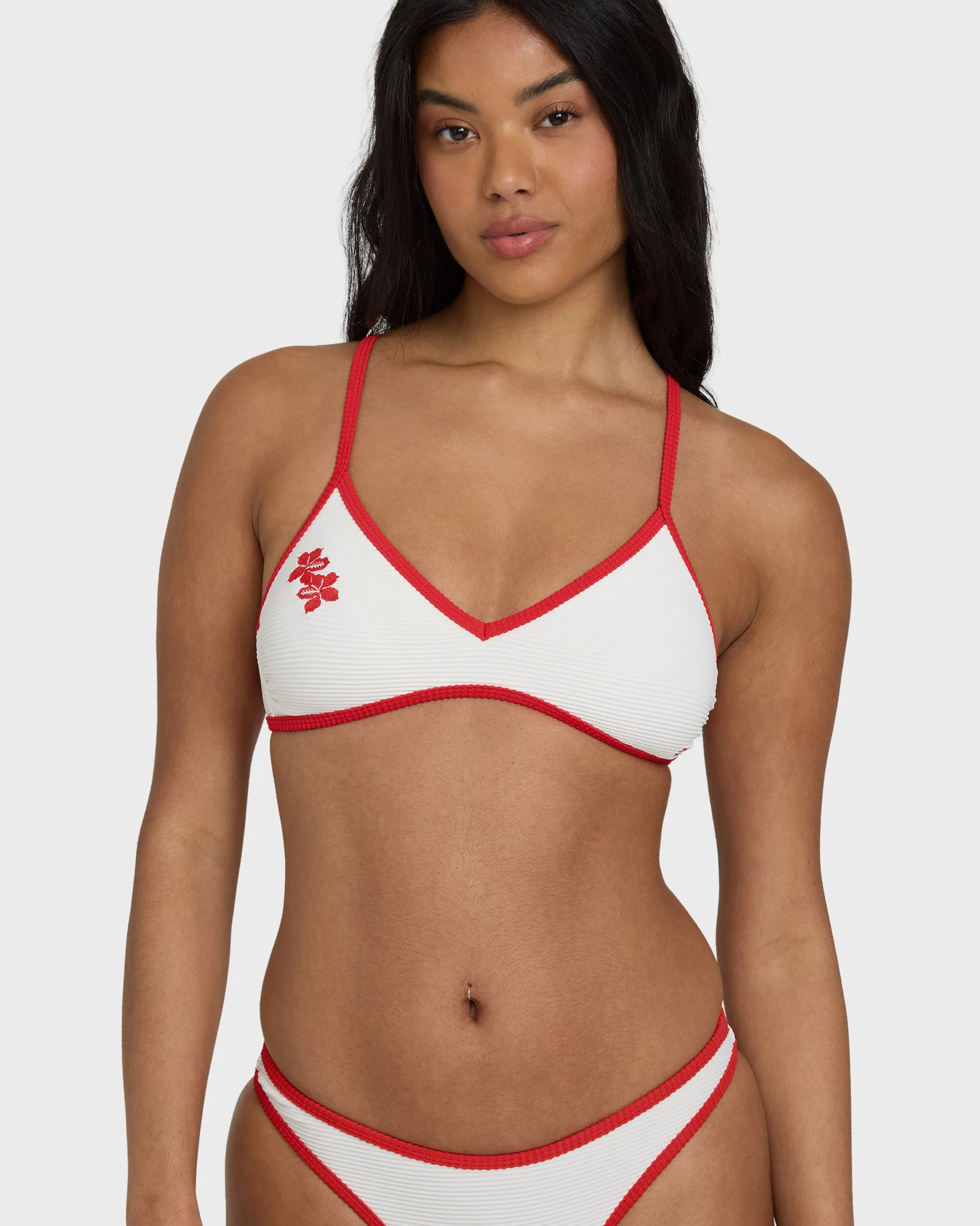 Picnic V Cross-Back Bralette Bikini Top - Salt Crystal sold by Billabong product image thumbnail 5